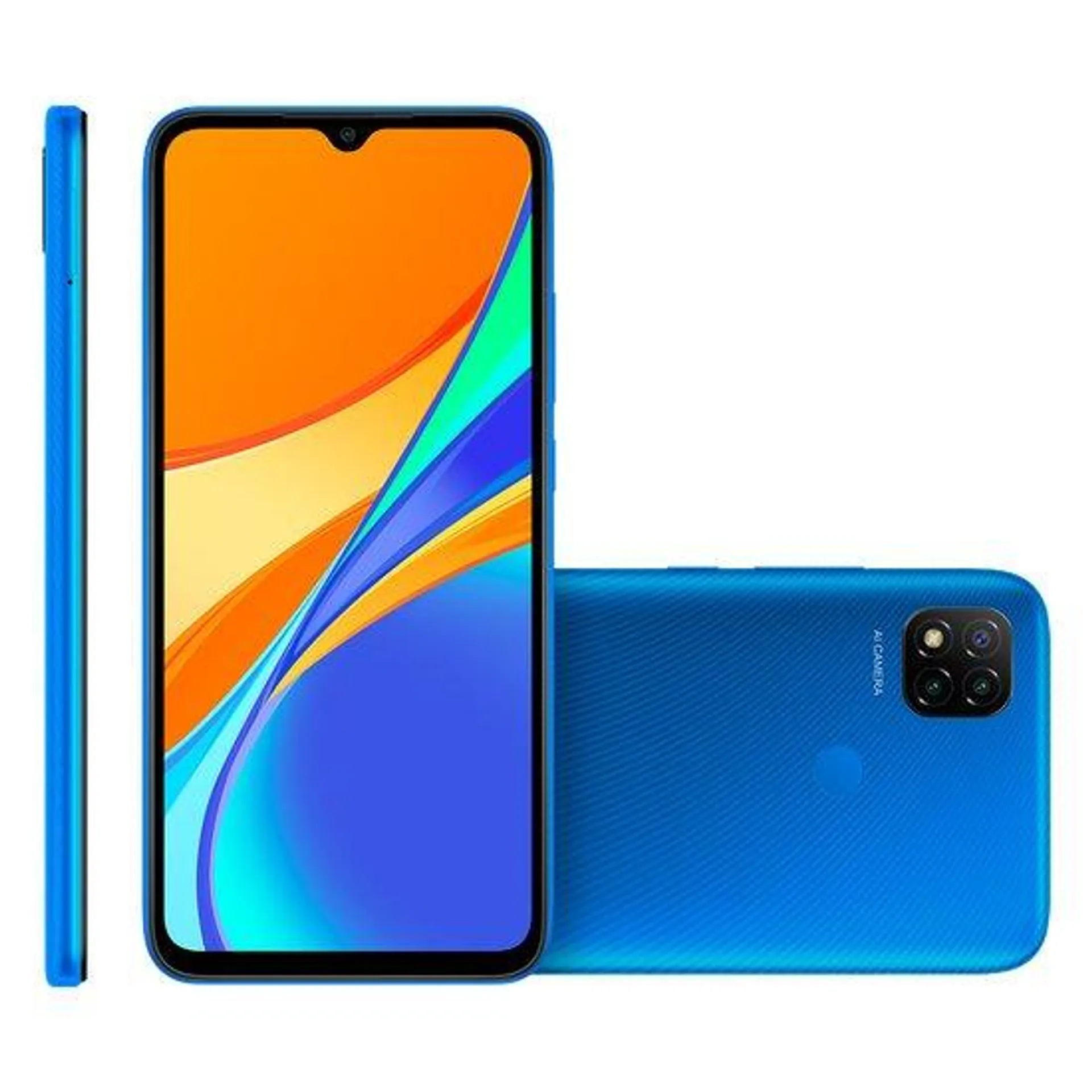 Smartphone Xiaomi Redmi 9C, 6,5'', Câmera Tripla, 64GB, 4G, Azul