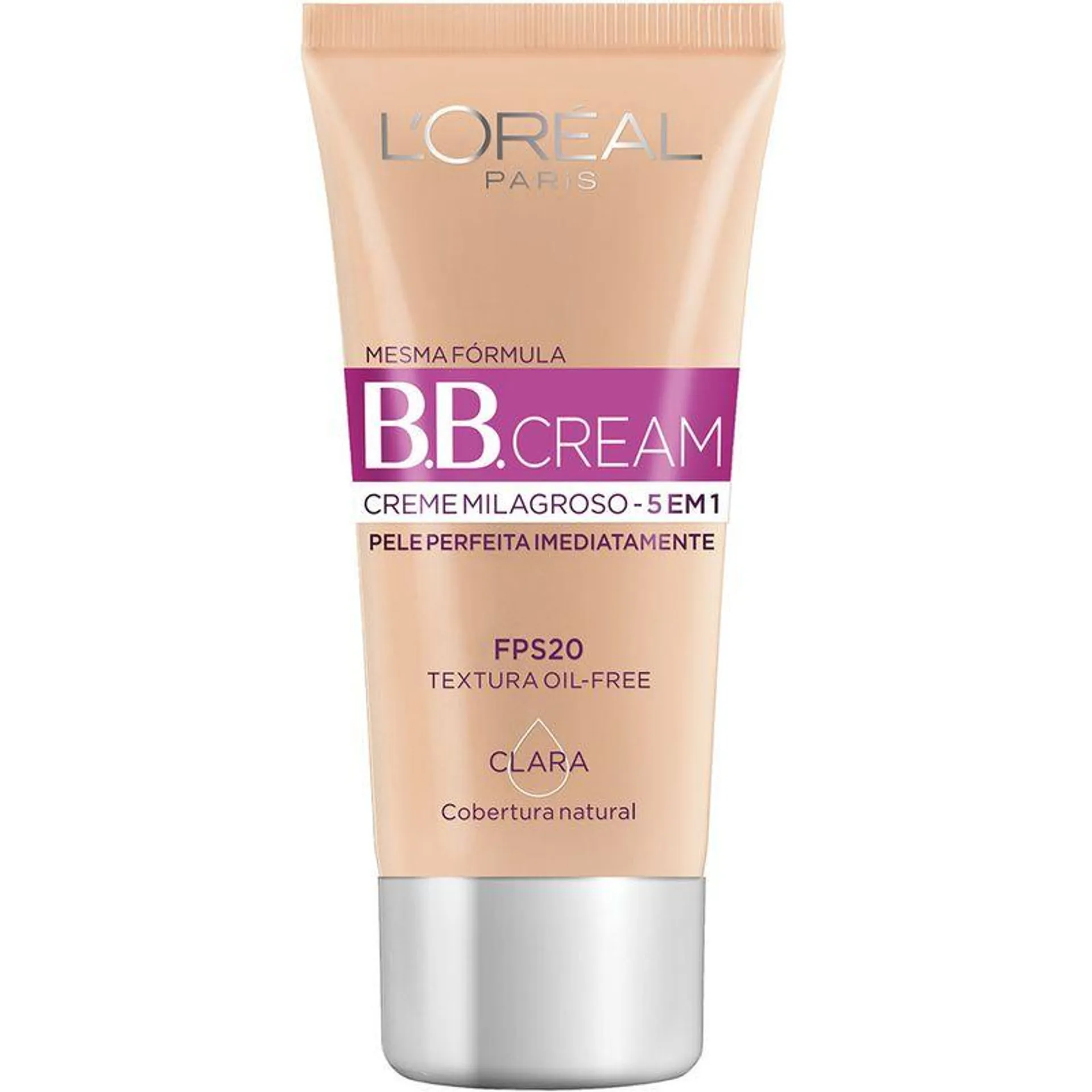 Base BB Cream L'Oréal Paris 5 em 1 Cor Clara FPS 20 30ml