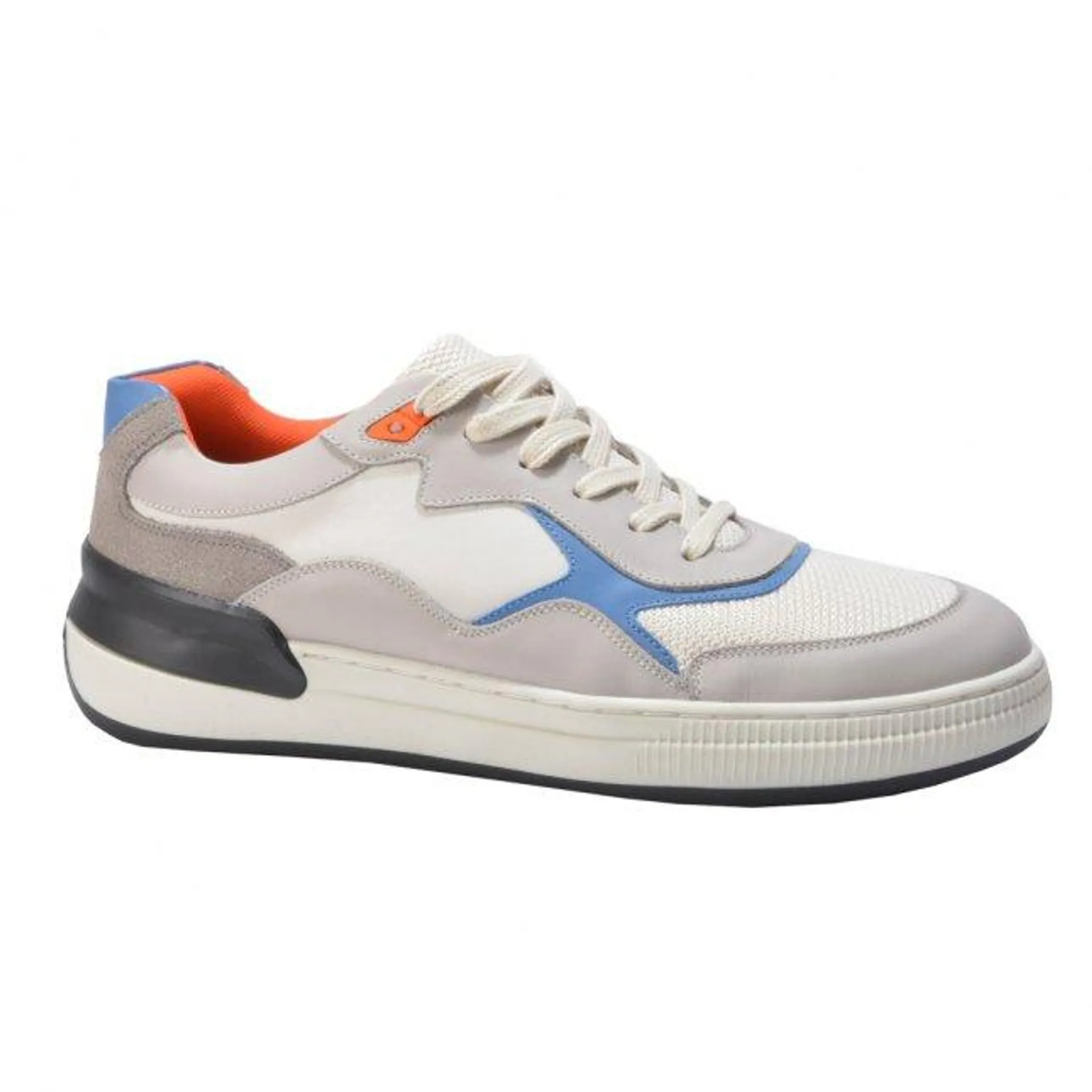 Tênis Casual Branco Cinza Azul Laranja V23