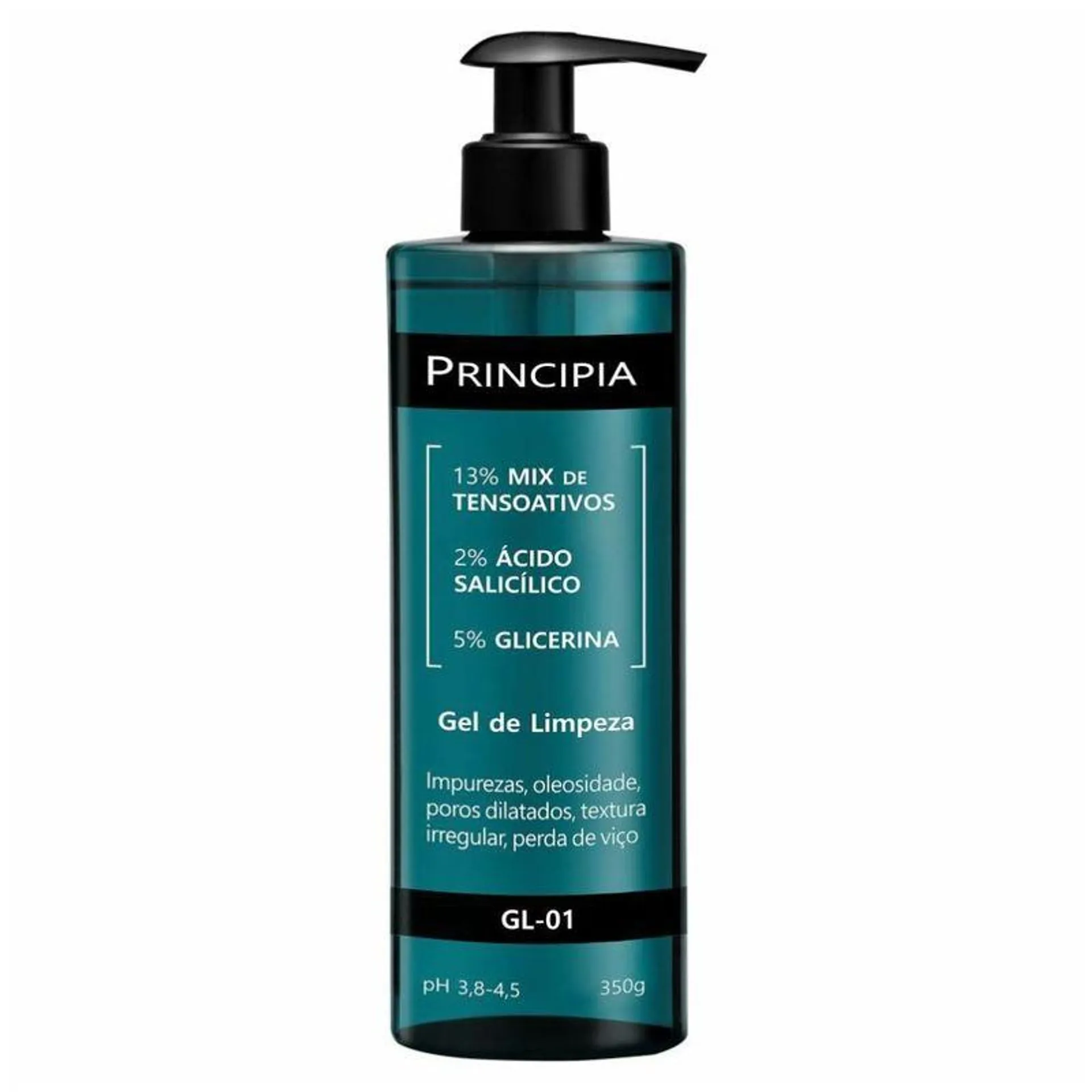 Gel De Limpeza Principia Gl-01 - Tensoativos + Ácido Salicílico + Glicerina 350g