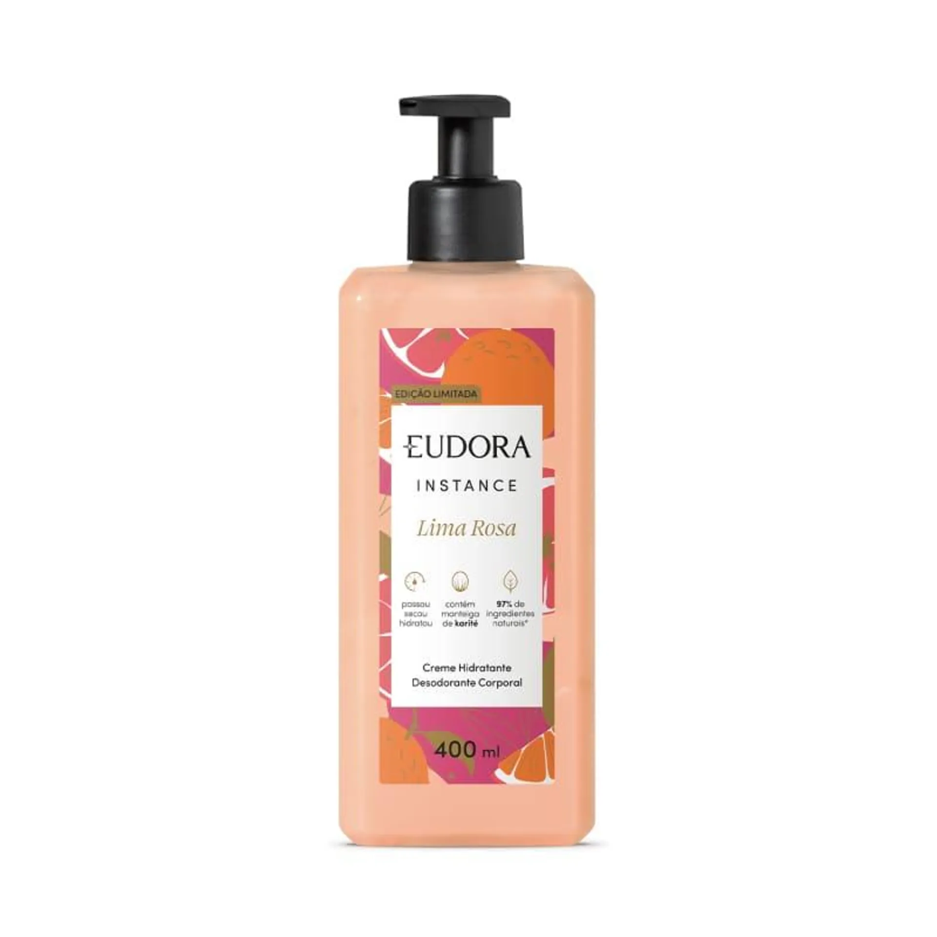 Creme Hidratante Desodorante Corporal Instance Lima Rosa 400ml