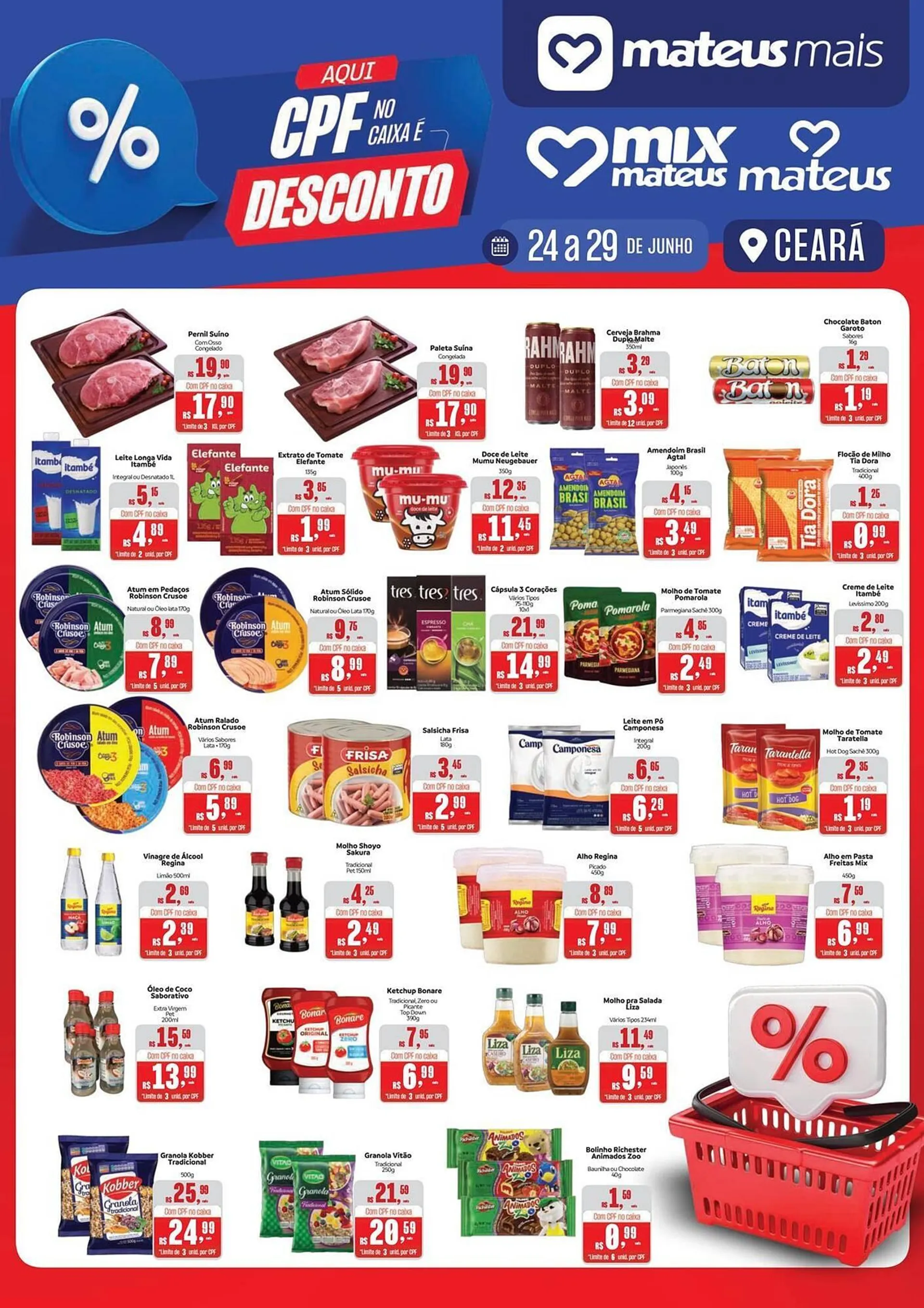 Encarte de Catálogo Supermercados Mateus 24 de junho até 29 de junho 2025 - Pagina 1
