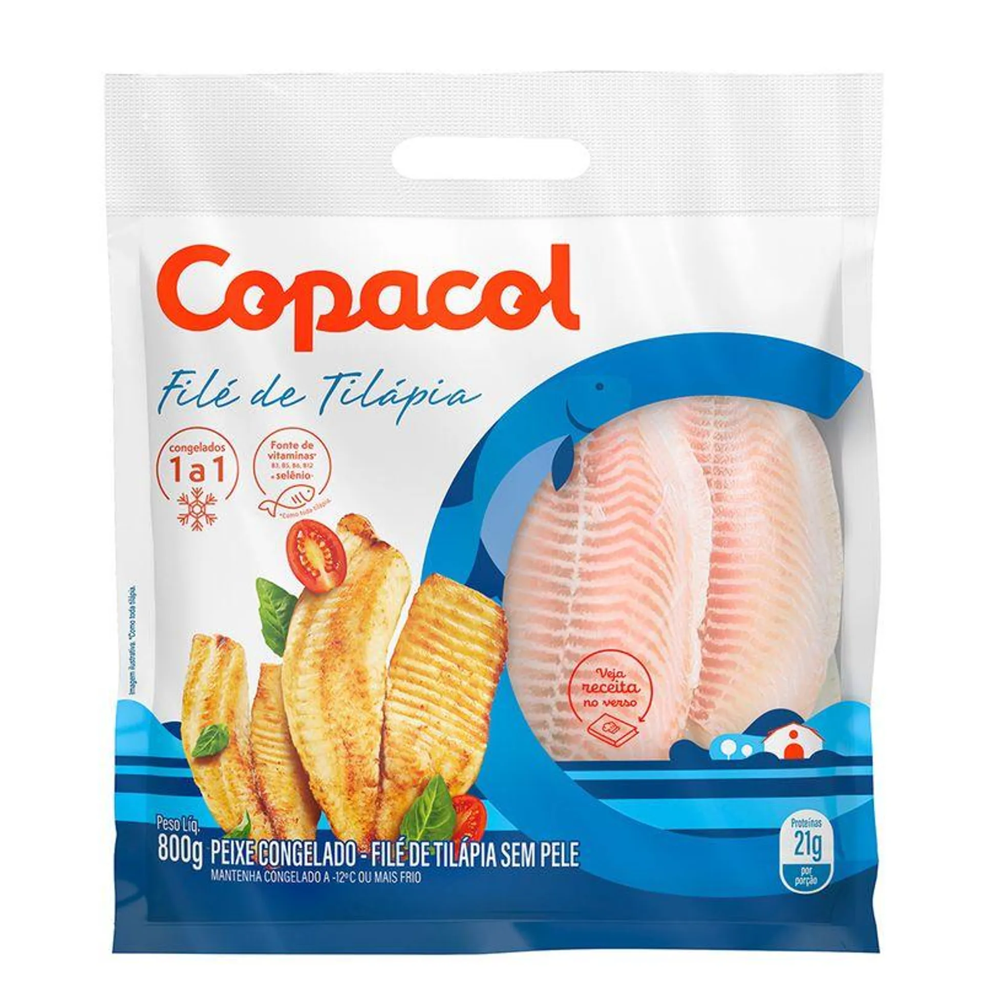 Peixe Tilápia Iqf Copacol Filé 800g