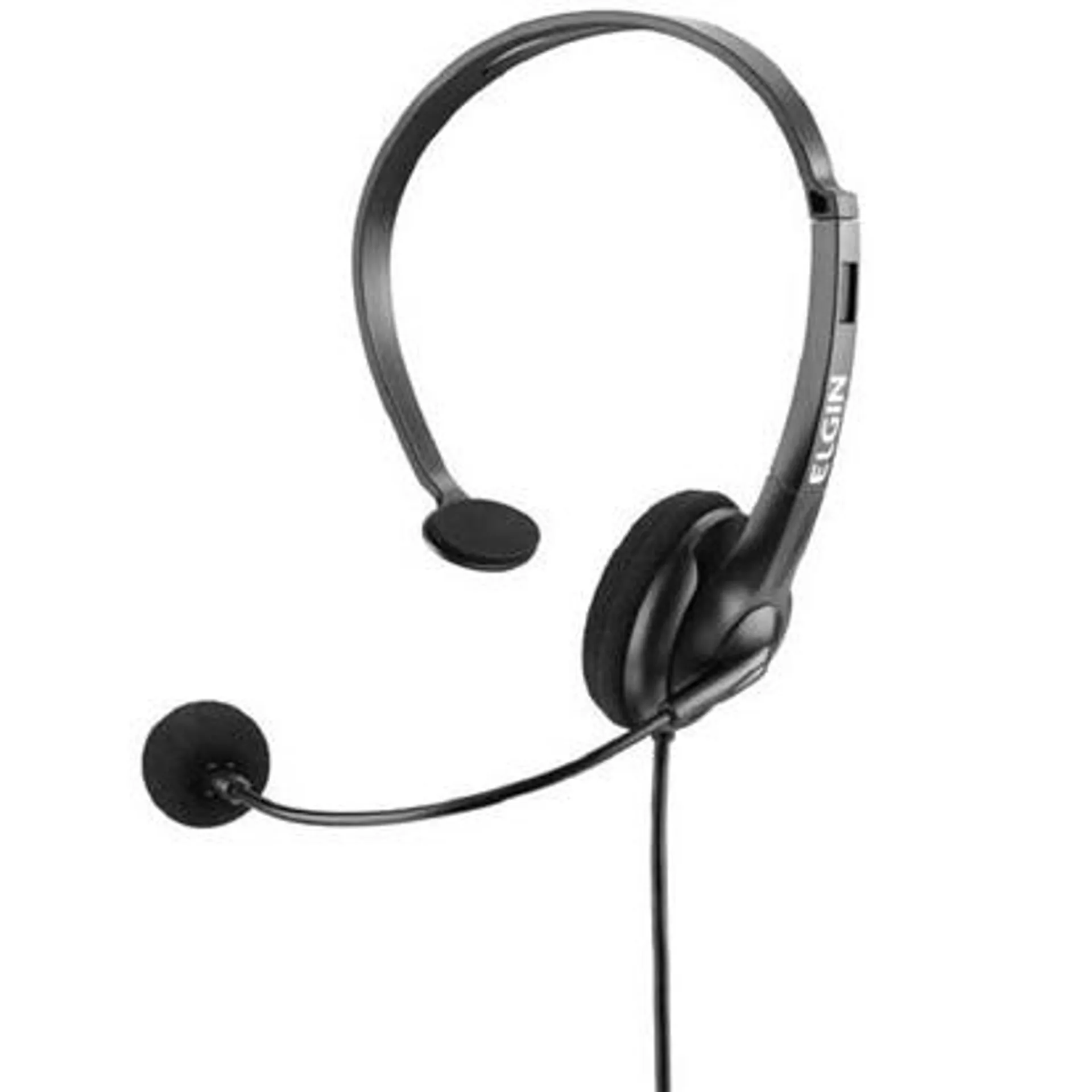 Headphone Fone de Ouvido Ajustável com Microfone RJ9 Preto 42F021NSRJ00 1 UN Elgin