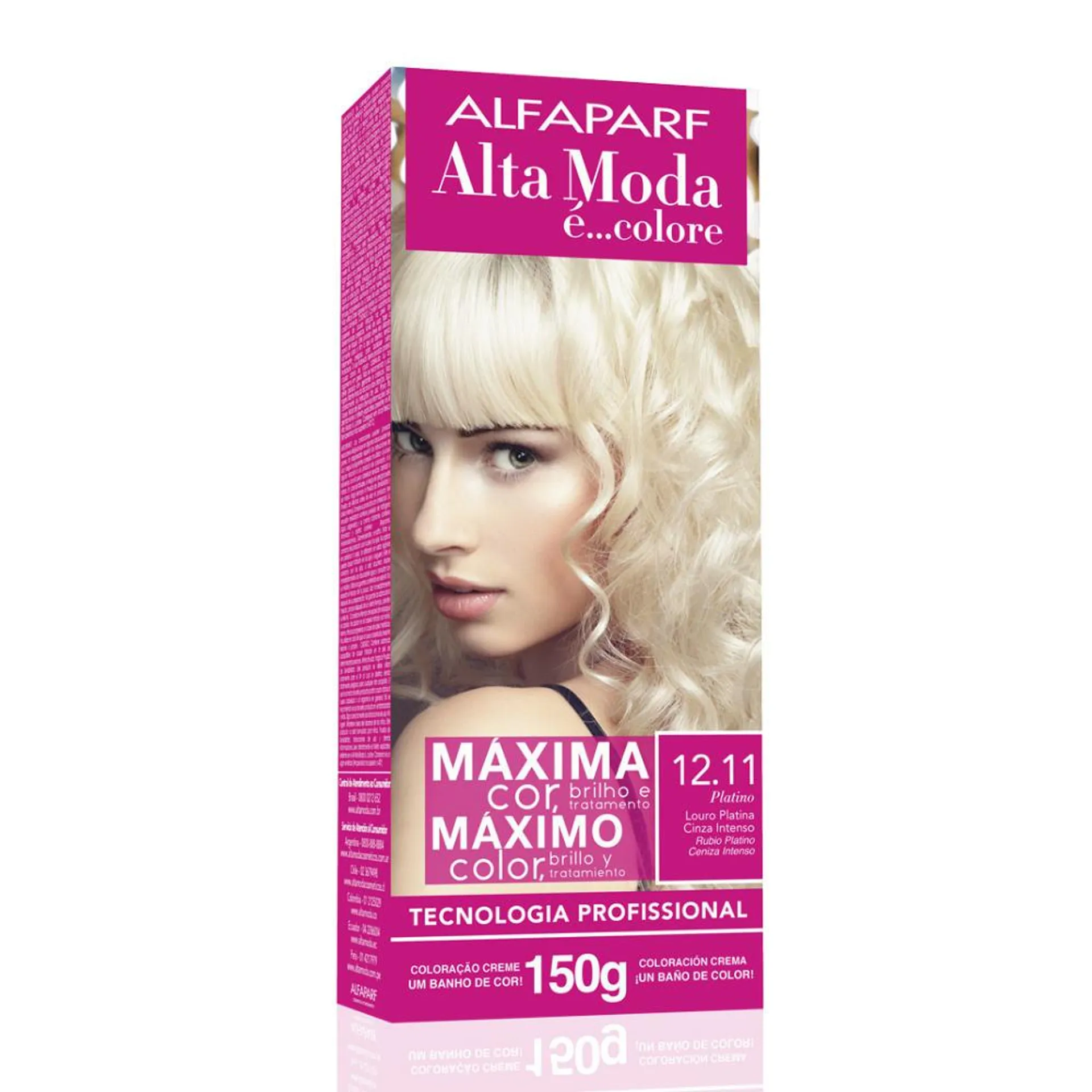 Tintura Alfaparf Alta Moda É Colore Louro Platina Cinza Intenso 12.11 Platino 150g