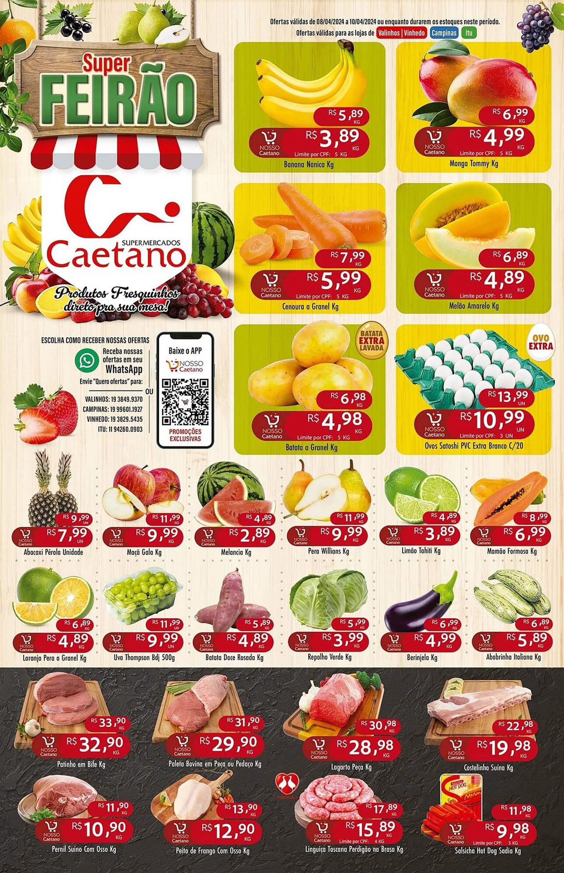 Encarte de Catálogo Supermercados Caetano 8 de abril até 10 de abril 2024 - Pagina 