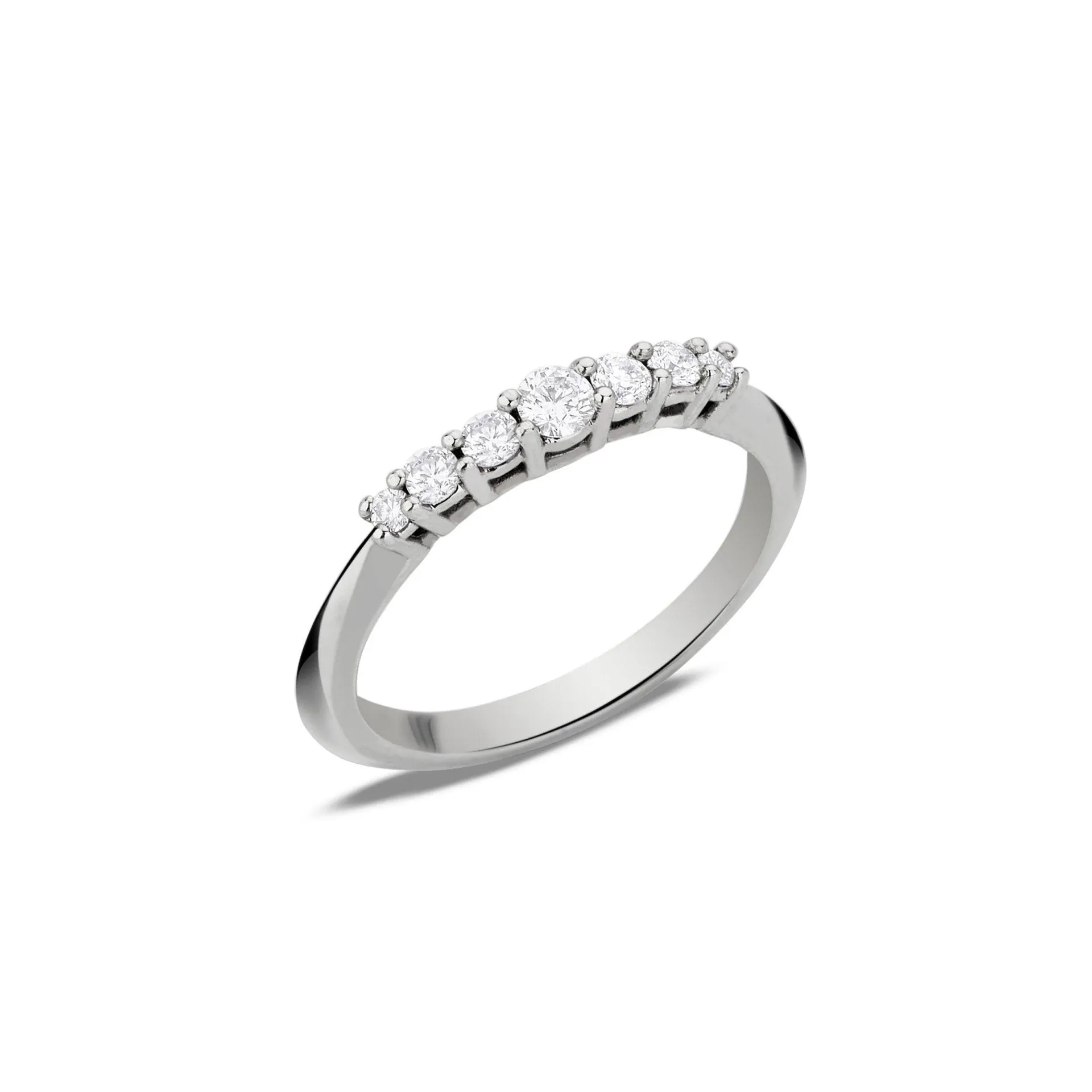 Anel Rock Star | Ouro Branco 18K e Diamantes