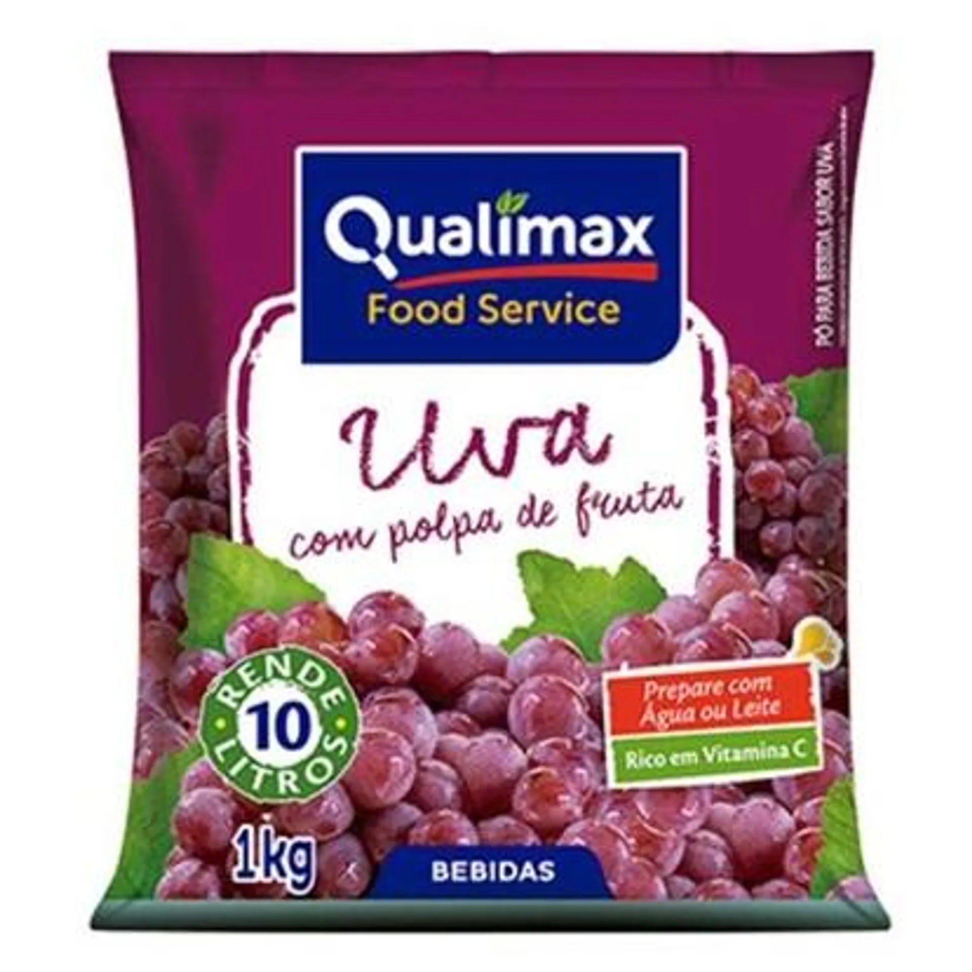 Suco em Pó Uva 1kg 1 UN Qualimax