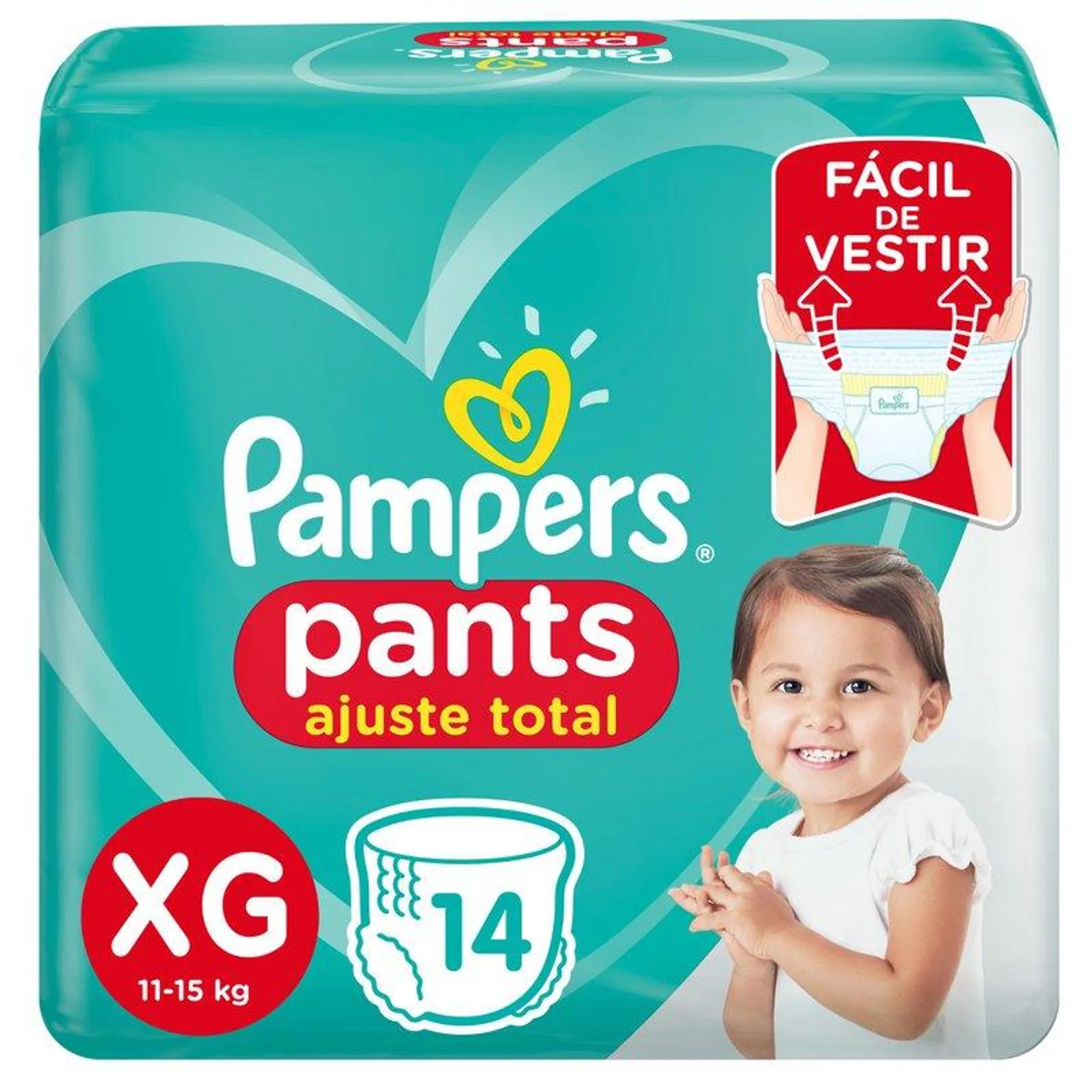 Fralda Pampers Pants Ajuste Total XG – 14 Unidades