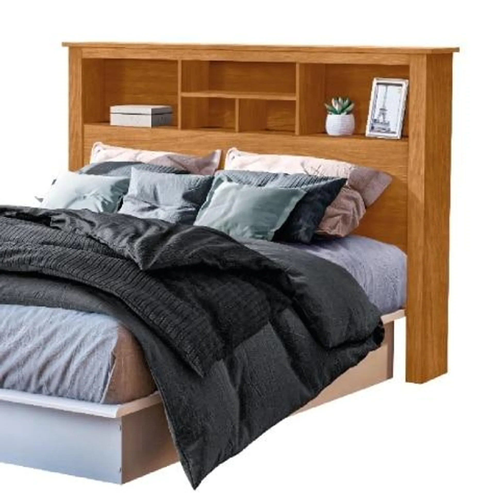 Cabeceira Para Cama Box Casal de 1,38m Com Nicho Havana Nature Tebarrot