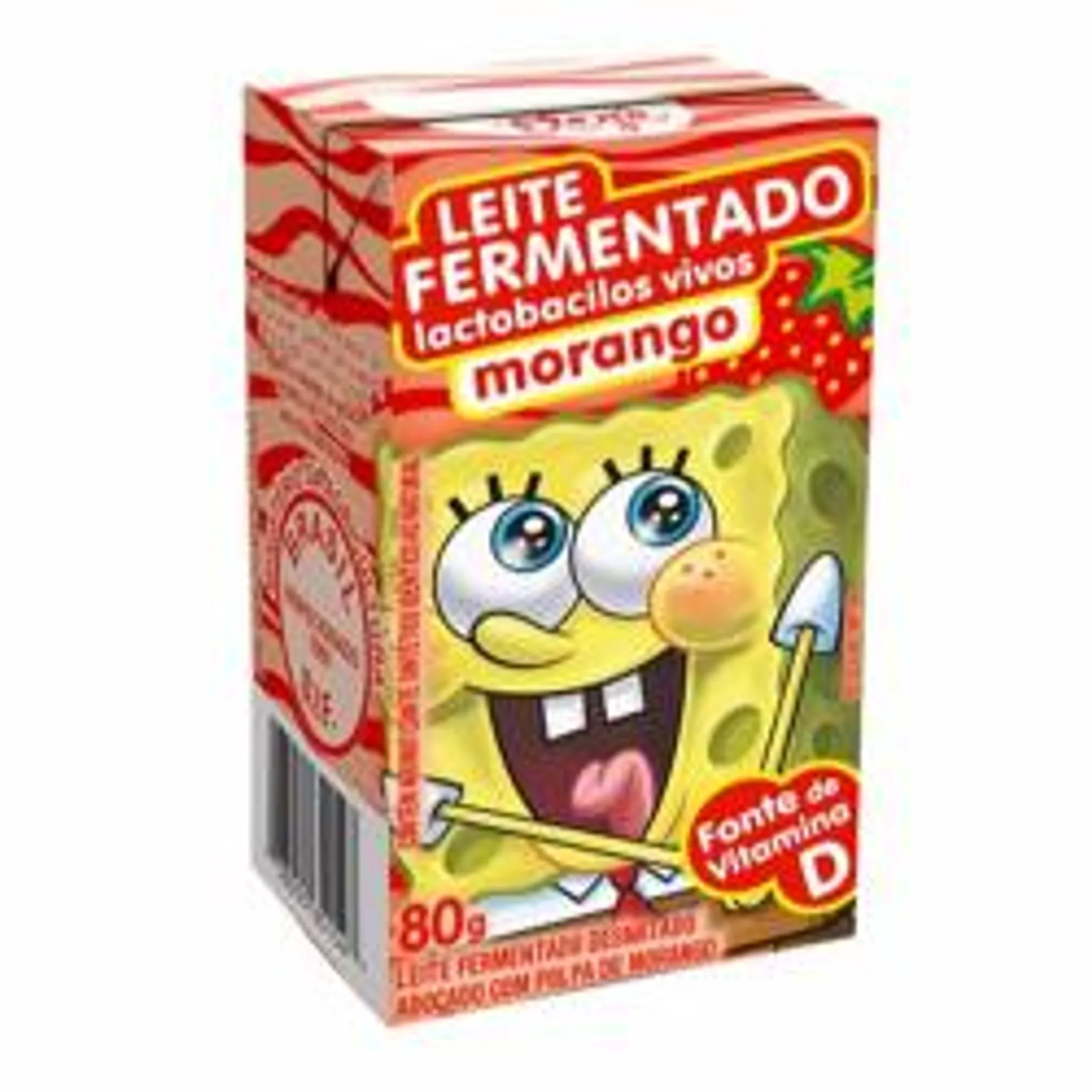 Leite Fermentado Batavo Bob Esponja Morango 80g