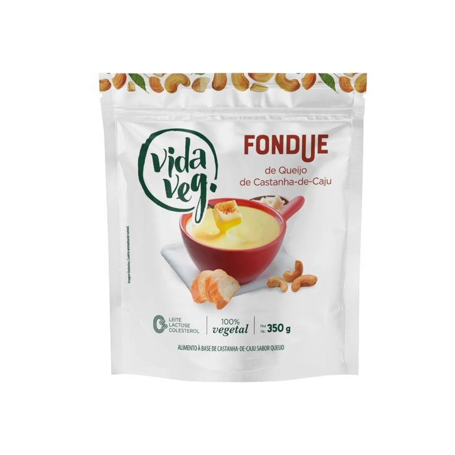 Queijo Fondue Vegetal Vida Veg Castanha Caju 350g