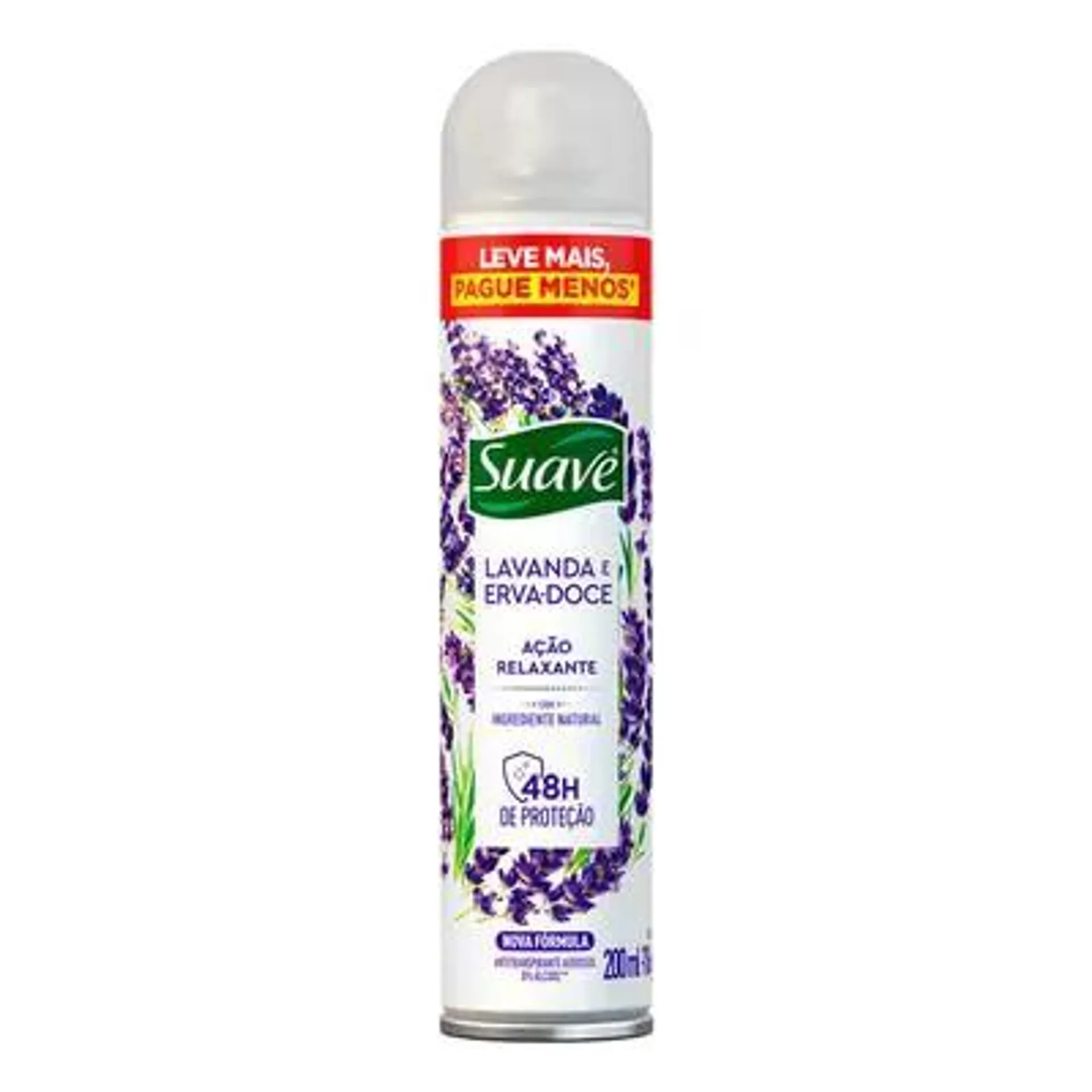 Desodorante Aerosol Suave Lavanda e Erva Doce Leve Mais Pague Menos 200ml