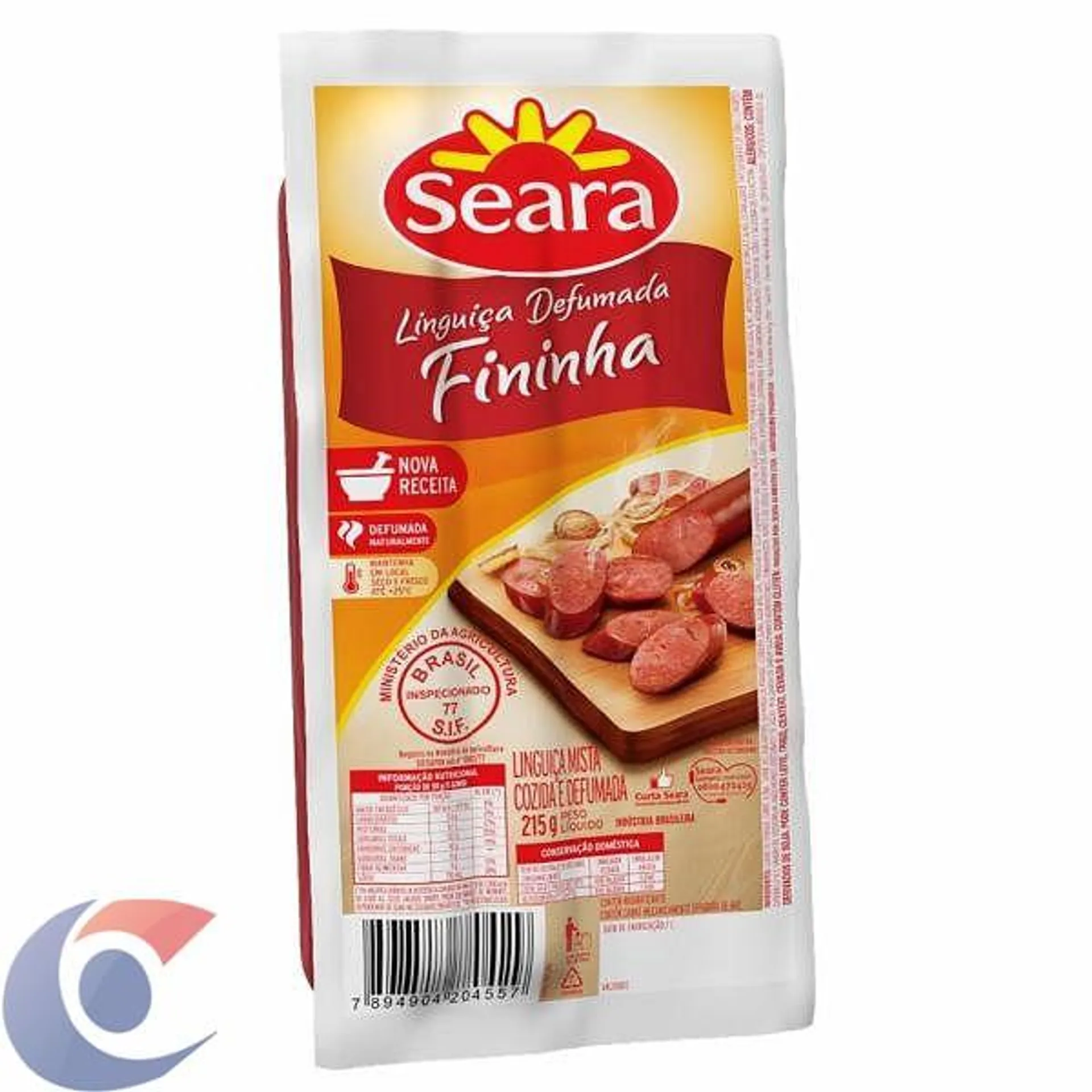 Linguiça Defumada Fininha Seara 215g