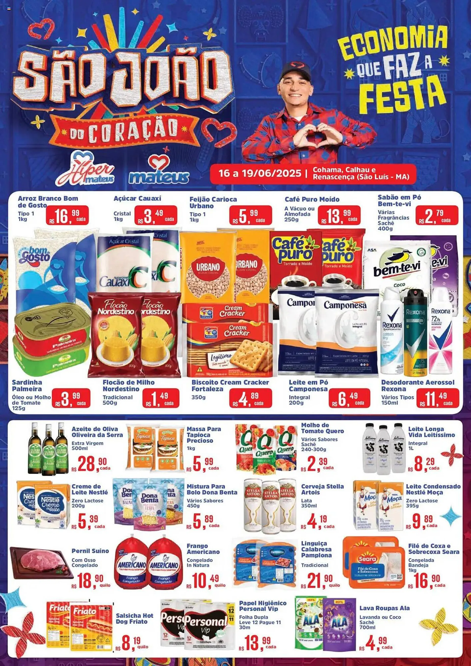 Encarte de Catálogo Supermercados Mateus 16 de junho até 19 de junho 2025 - Pagina 1