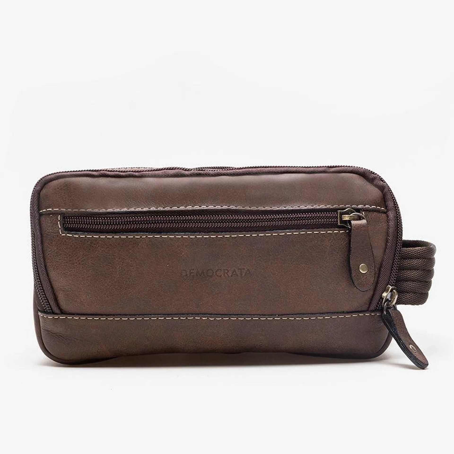 Necessaire Em Couro Camel