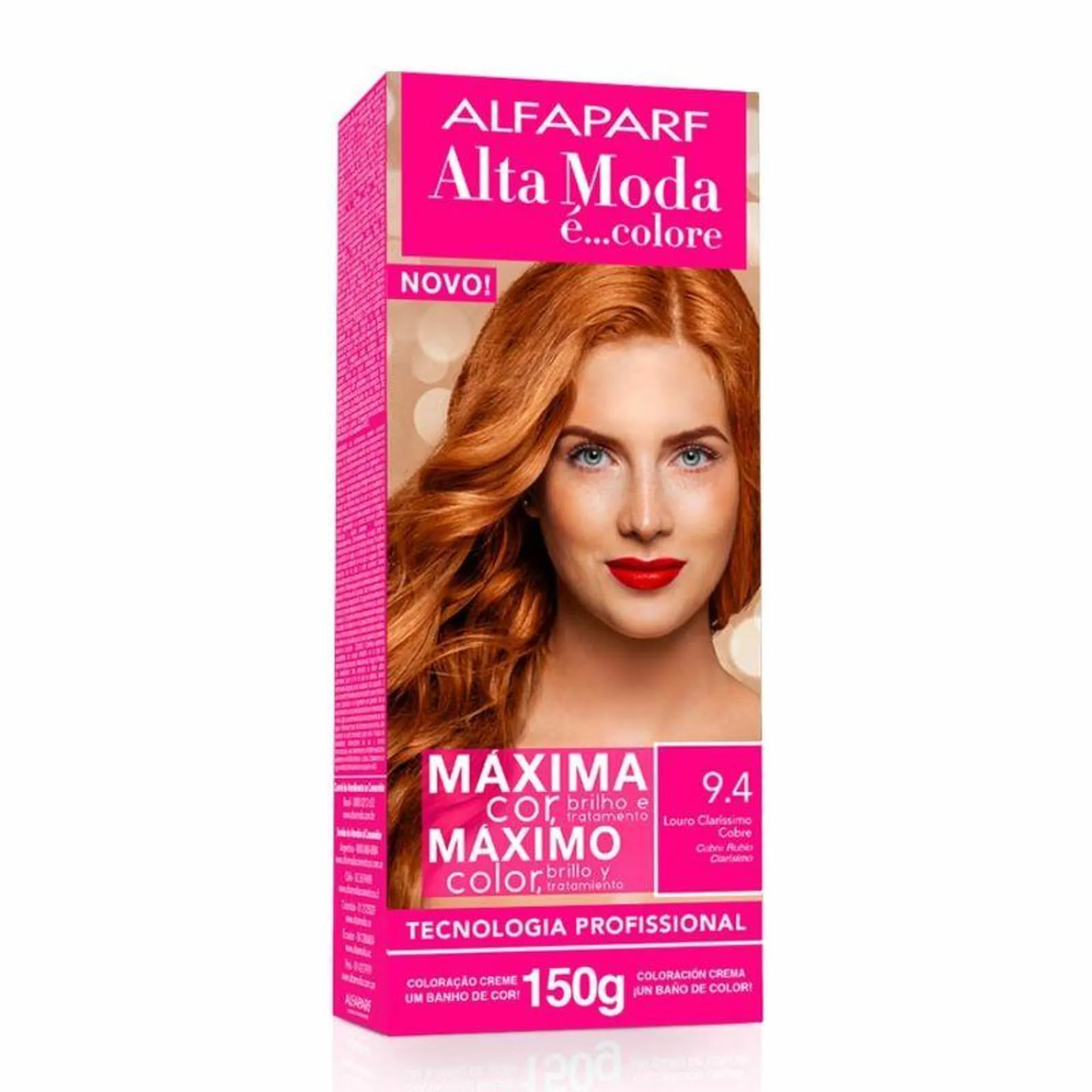 Tintura Alta Moda 9.4 - Louro Claríssimo Cobre 150g