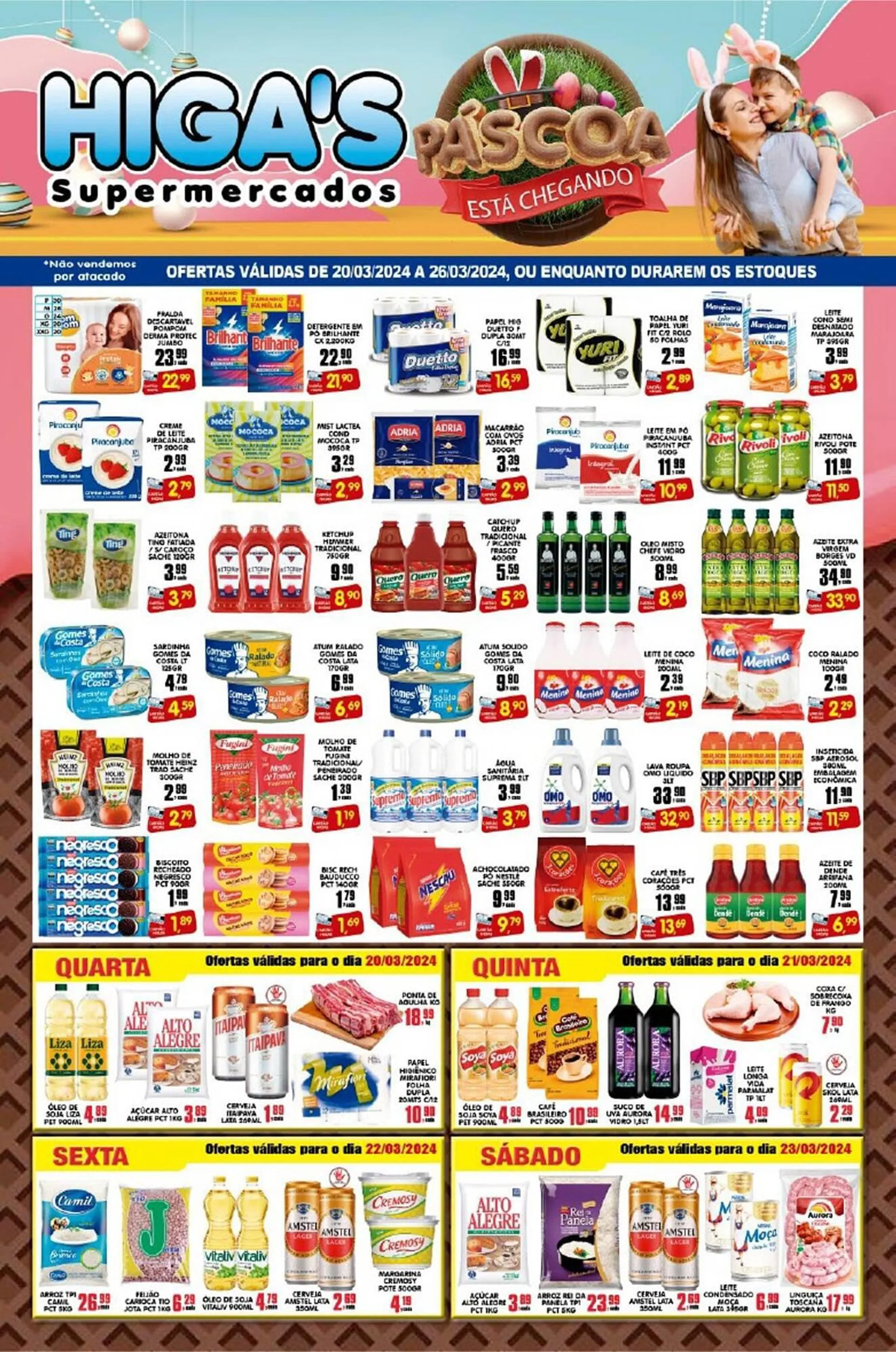 Encarte de Catálogo Higa's Supermercado 20 de março até 26 de março 2024 - Pagina 