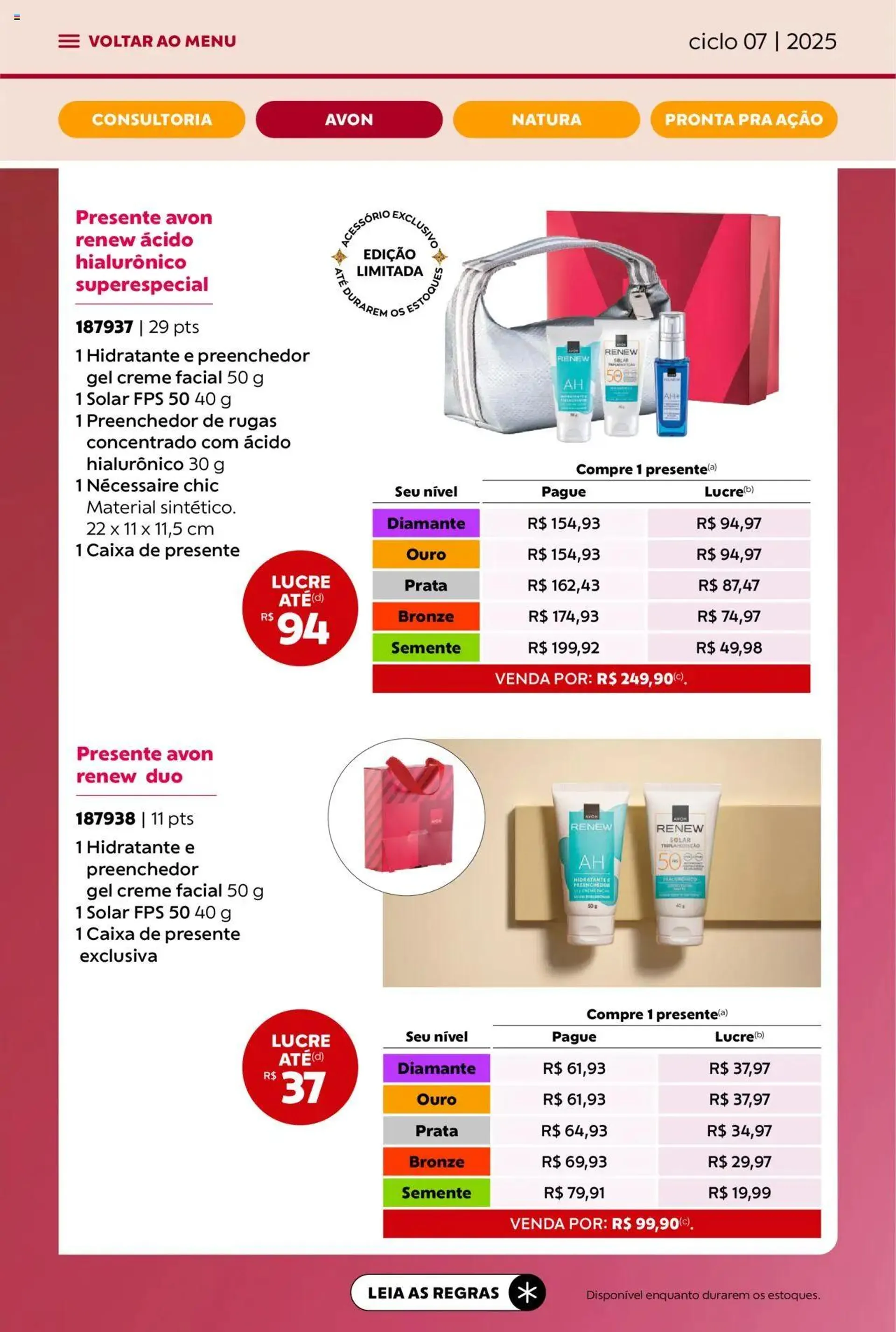 Encarte de Avon - Campanha 07: Minha Consultoria 3 de abril até 1 de maio 2025 - Pagina 10