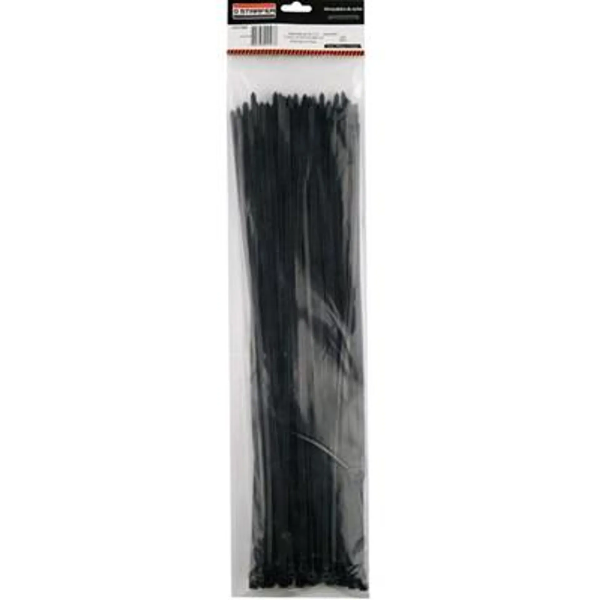 Abraçadeira de Nylon Preta 370x7,6mm Com 100 Peças - Starfer - Referência: 1011502