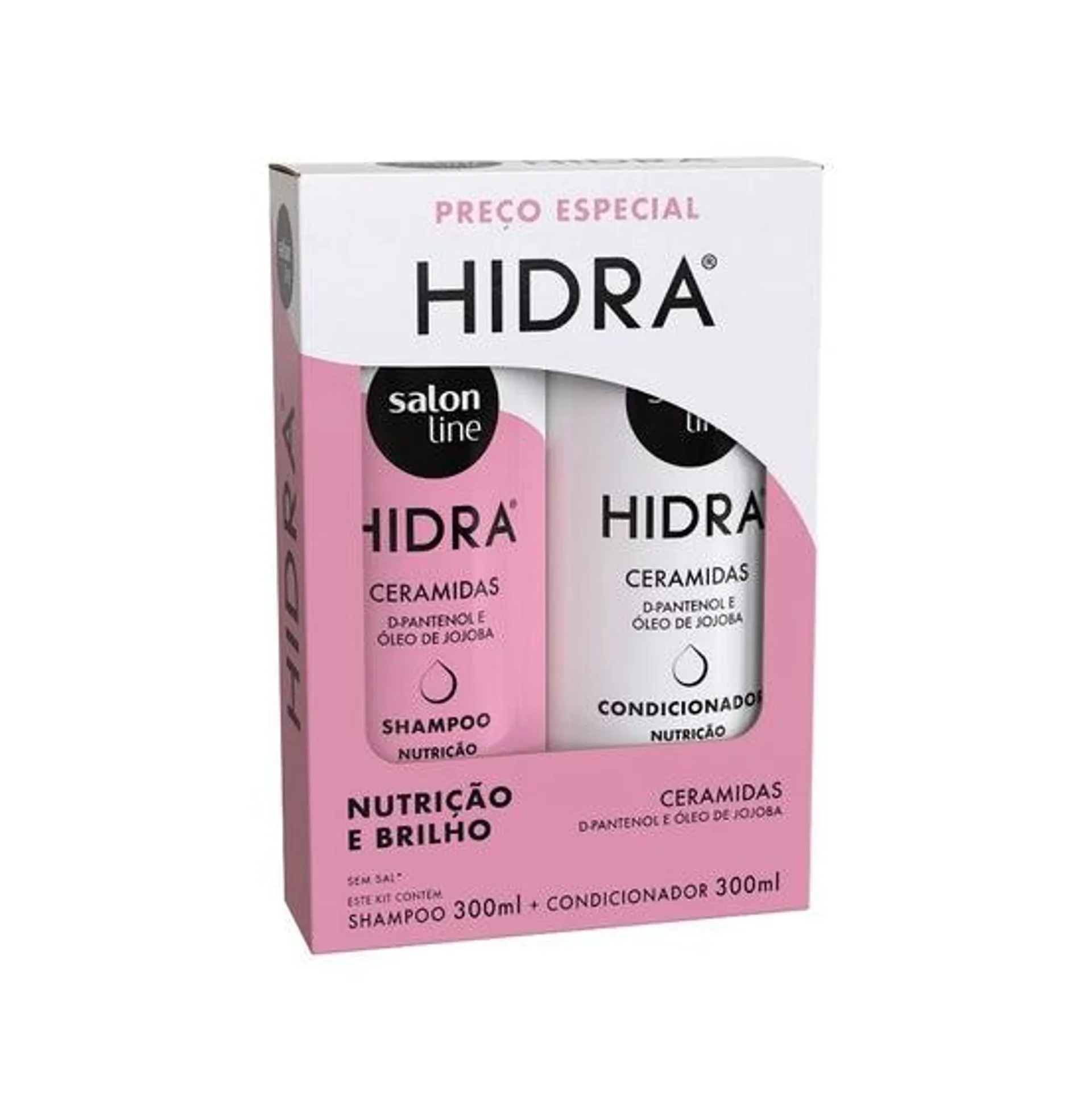 Kit Shampoo + Condicionador Hidra Nutrição e Brilho Salon Line 300ml