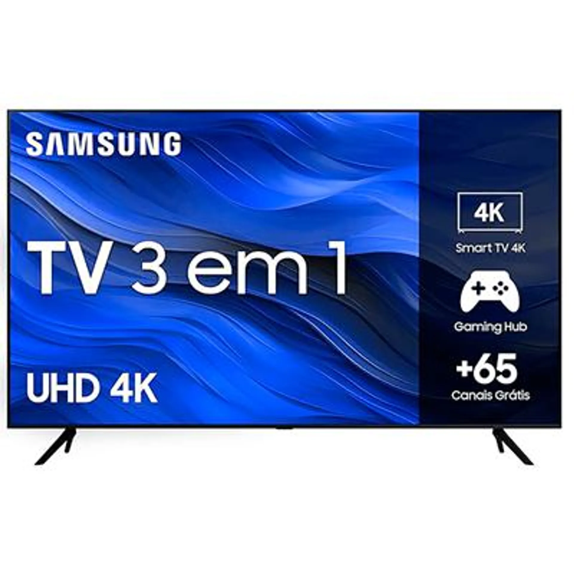 Smart TV Samsung 43" UHD 4K 2023 Crystal 4K Tela Sem Limites Alexa Built in Samsung Gaming Hub - UN43CU7700GXZD
