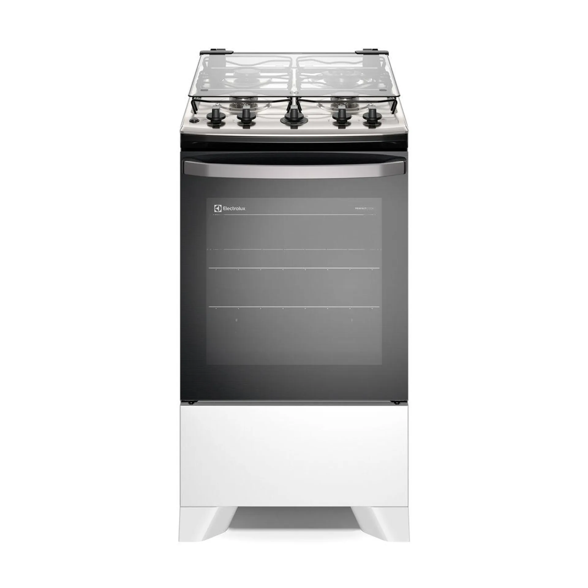 Fogão 4 bocas Electrolux Branco Efficient com Mesa Inox, PerfectCook e VaporBake (FE4IB) - Bivolt