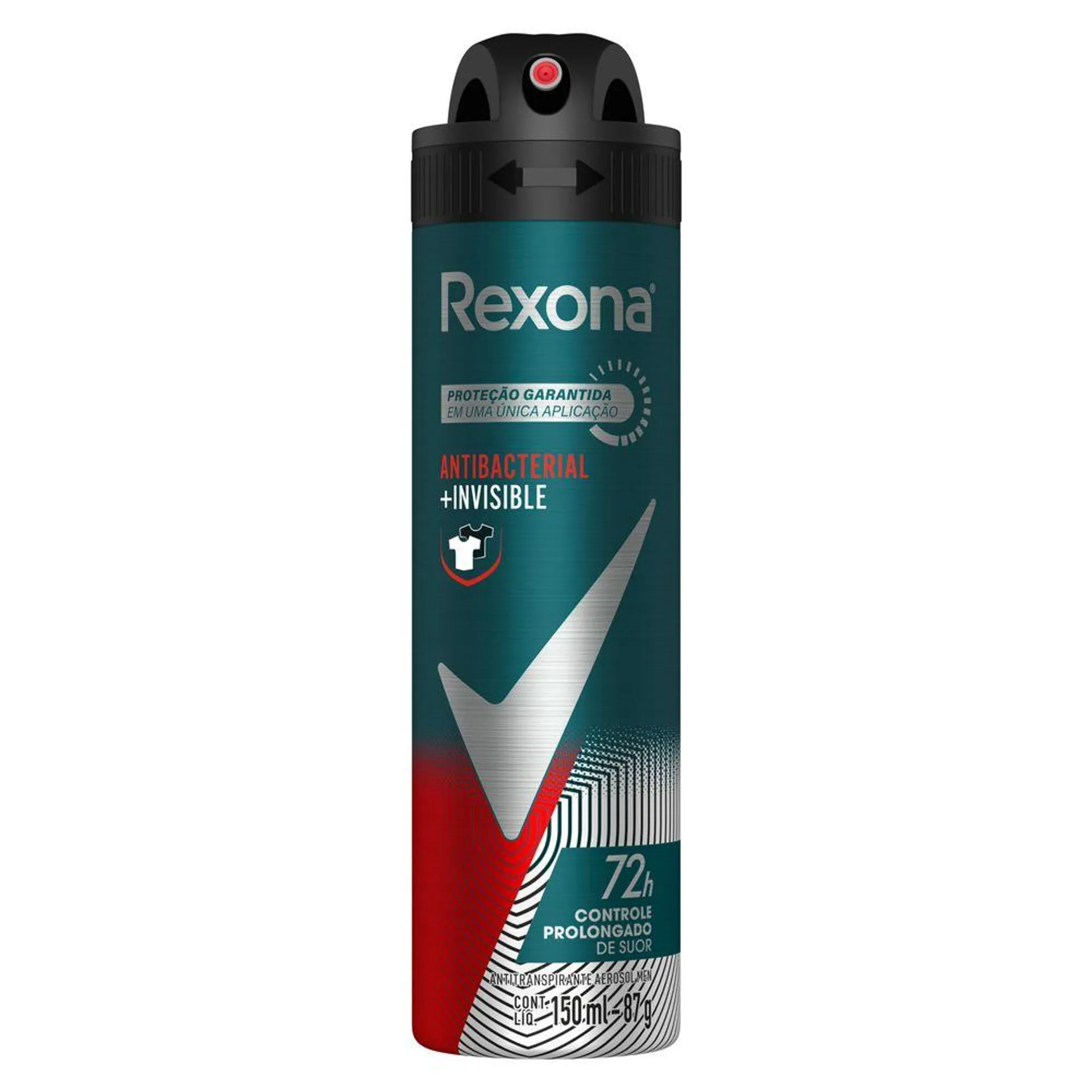 Desodorante Rexona Men Antibacterial + Invisible 150ml