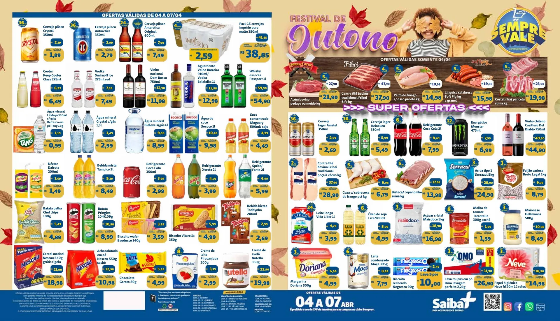 Encarte de Catálogo Sempre Vale Supermercados 4 de abril até 7 de abril 2024 - Pagina 