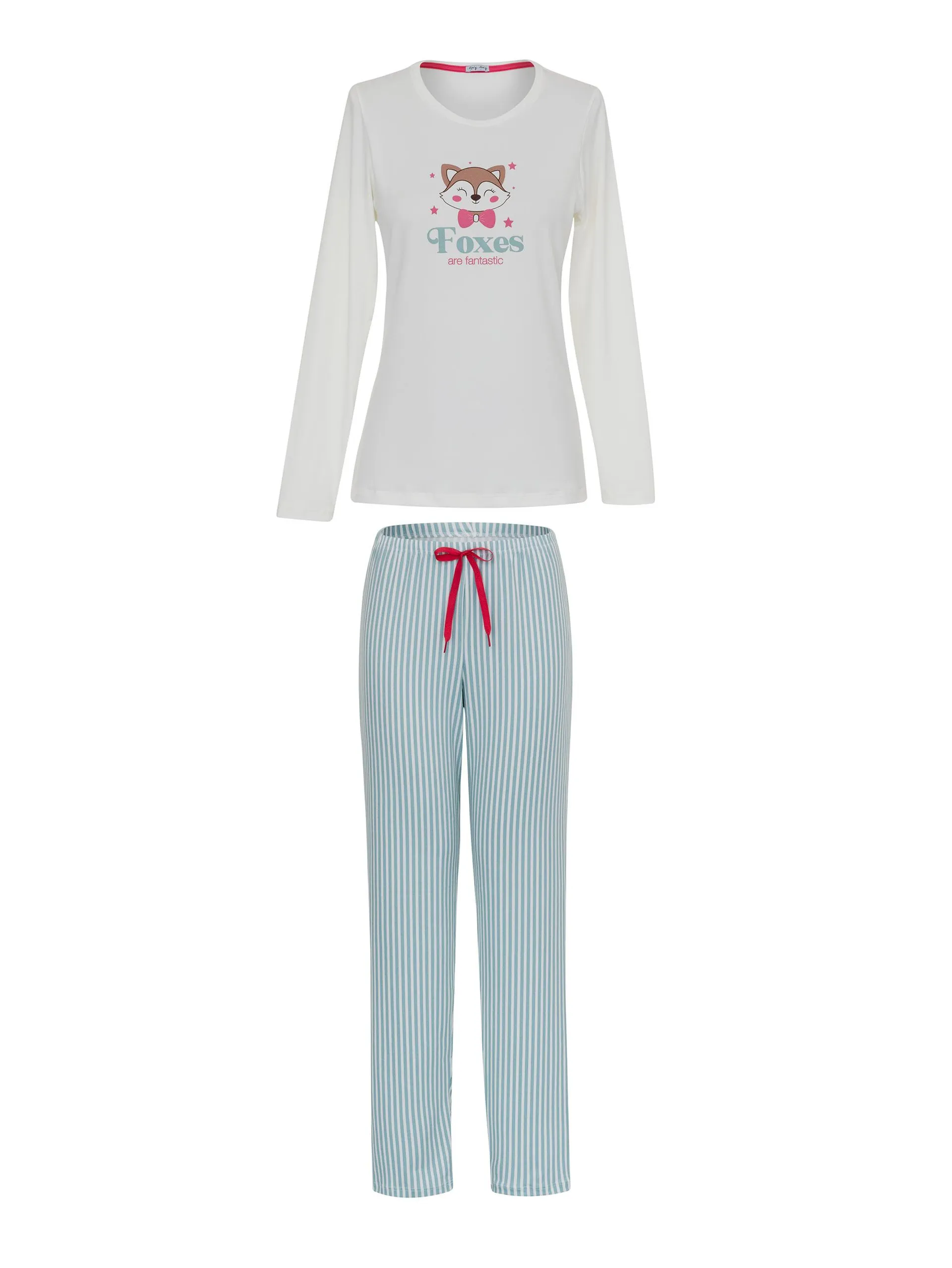 Pijama Feminino Manga Longa Foxes