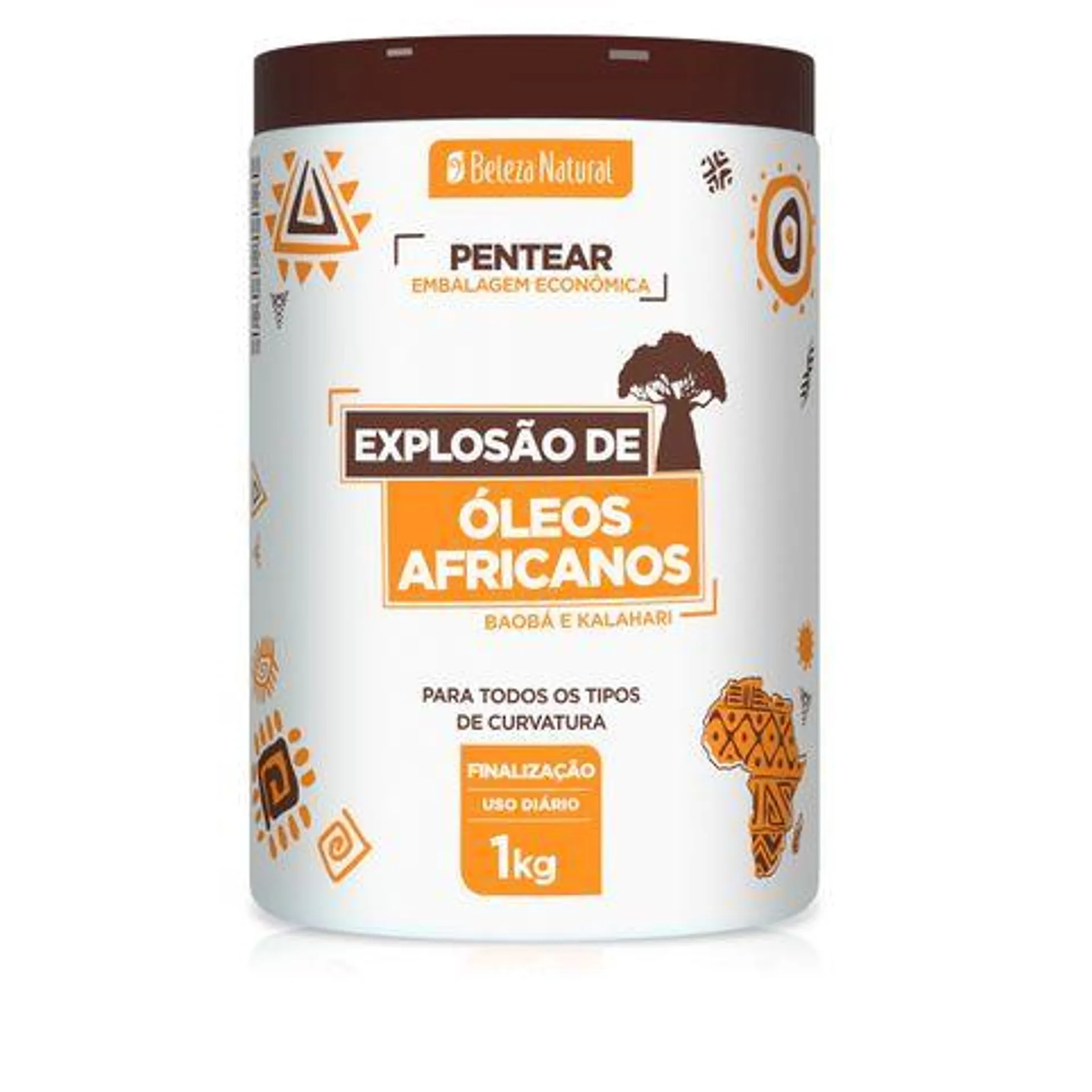 Creme para Pentear Beleza Natural Explosão de Óleo Africanos 1Kg