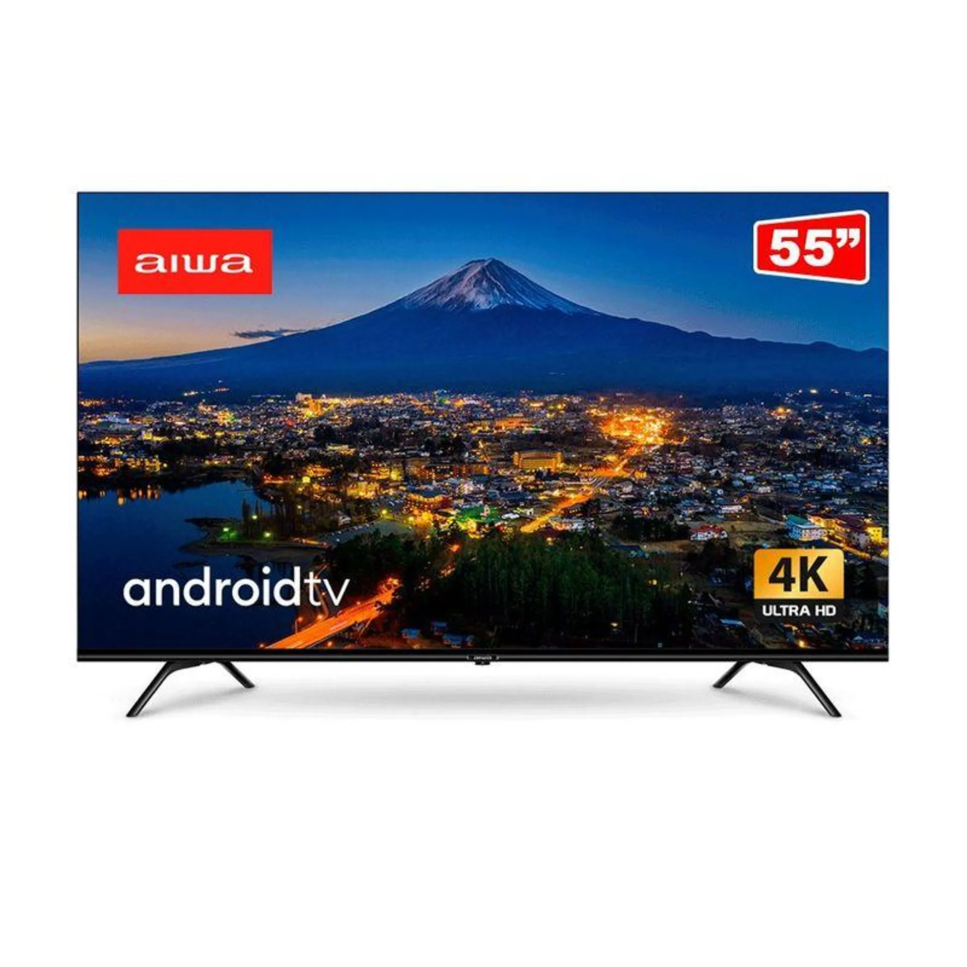 Smart Tv 55 Polegadas Aiwa Aws-TV-55-Bl-01 Android 4K Borda Ultrafina Dolby Vision & Atmos