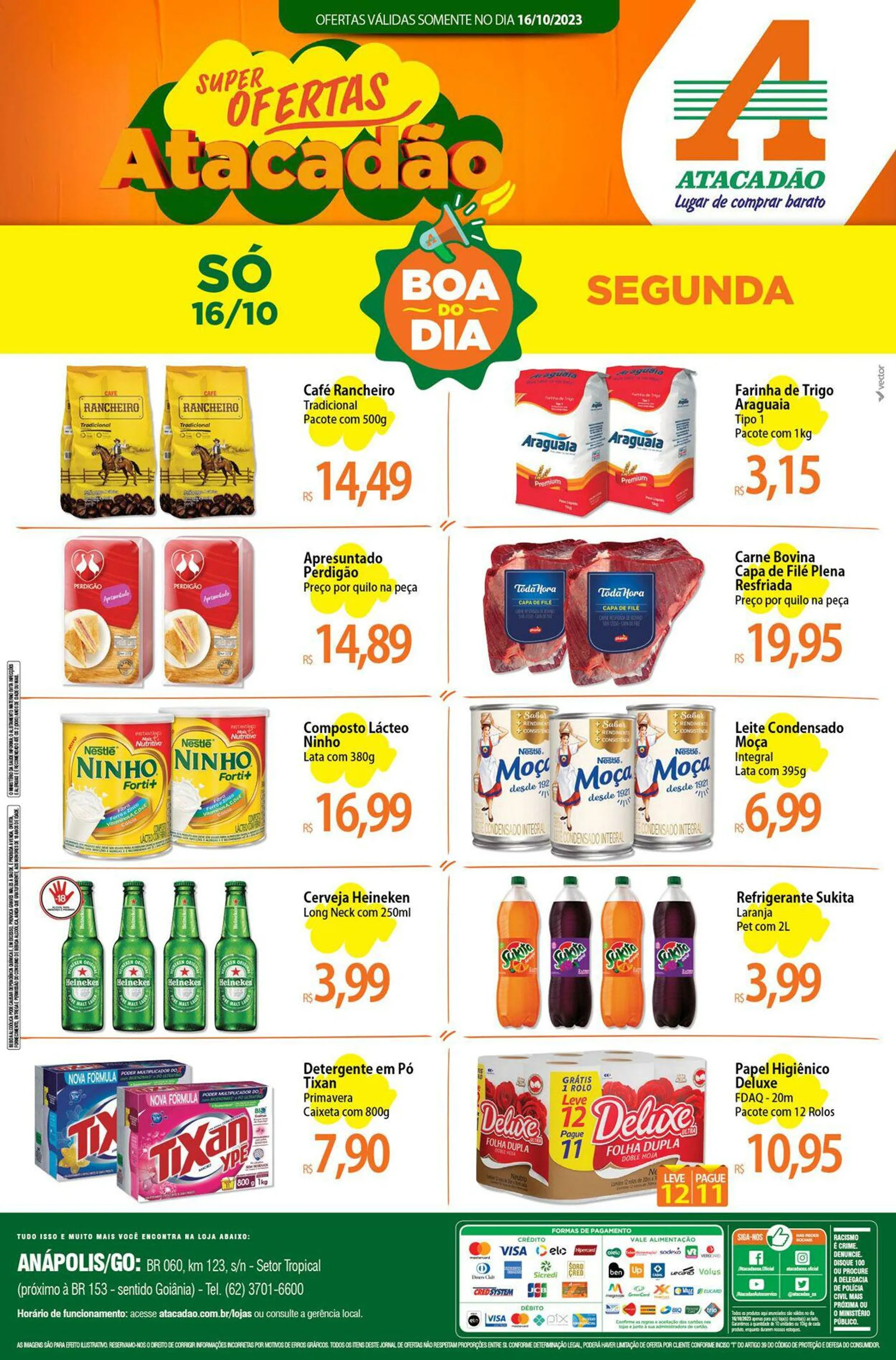 Encarte de Atacadão - GO - Anápolis 16 de outubro até 16 de outubro 2023 - Pagina 1