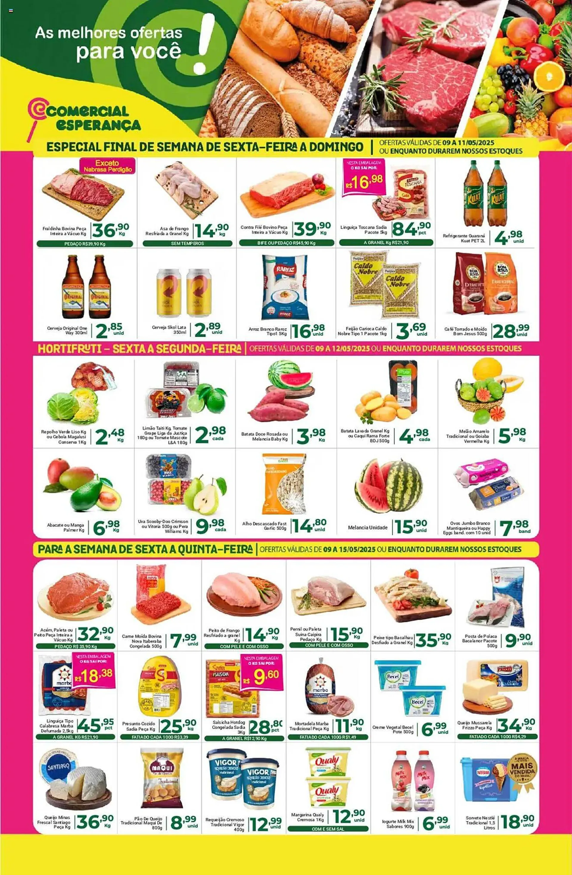 Encarte de Catálogo Comercial Esperança 9 de maio até 16 de maio 2025 - Pagina 1