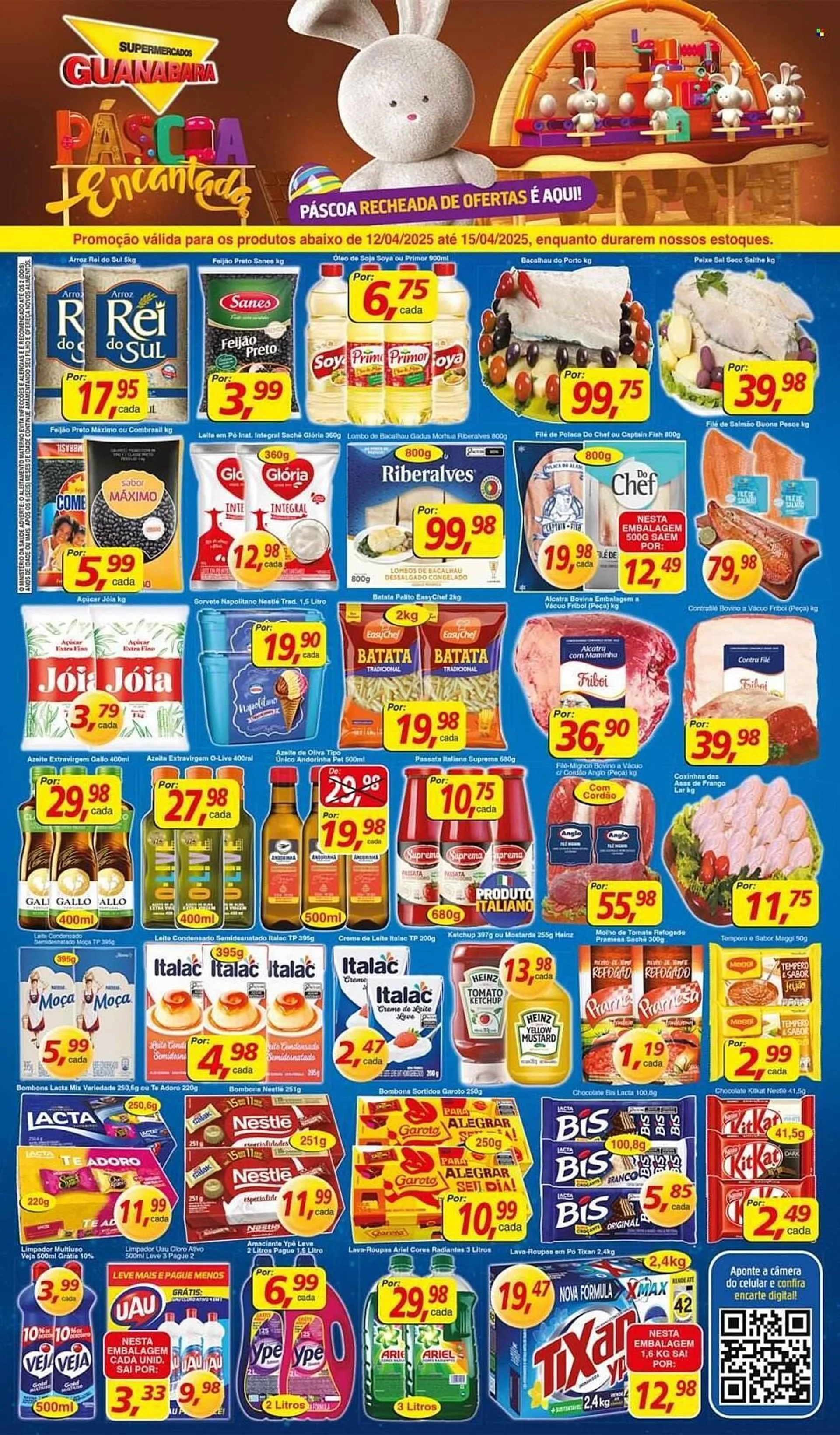 Encarte de Catálogo Supermercados Guanabara 12 de abril até 16 de abril 2025 - Pagina 1