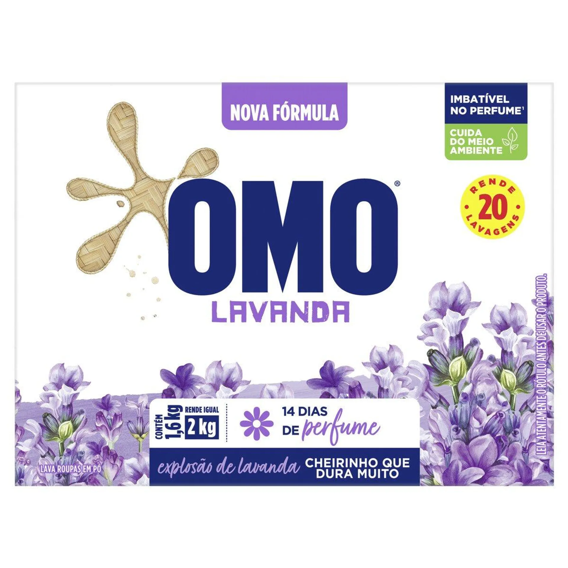 Lava Roupas Em Pó Omo Lavanda - 1,6kg