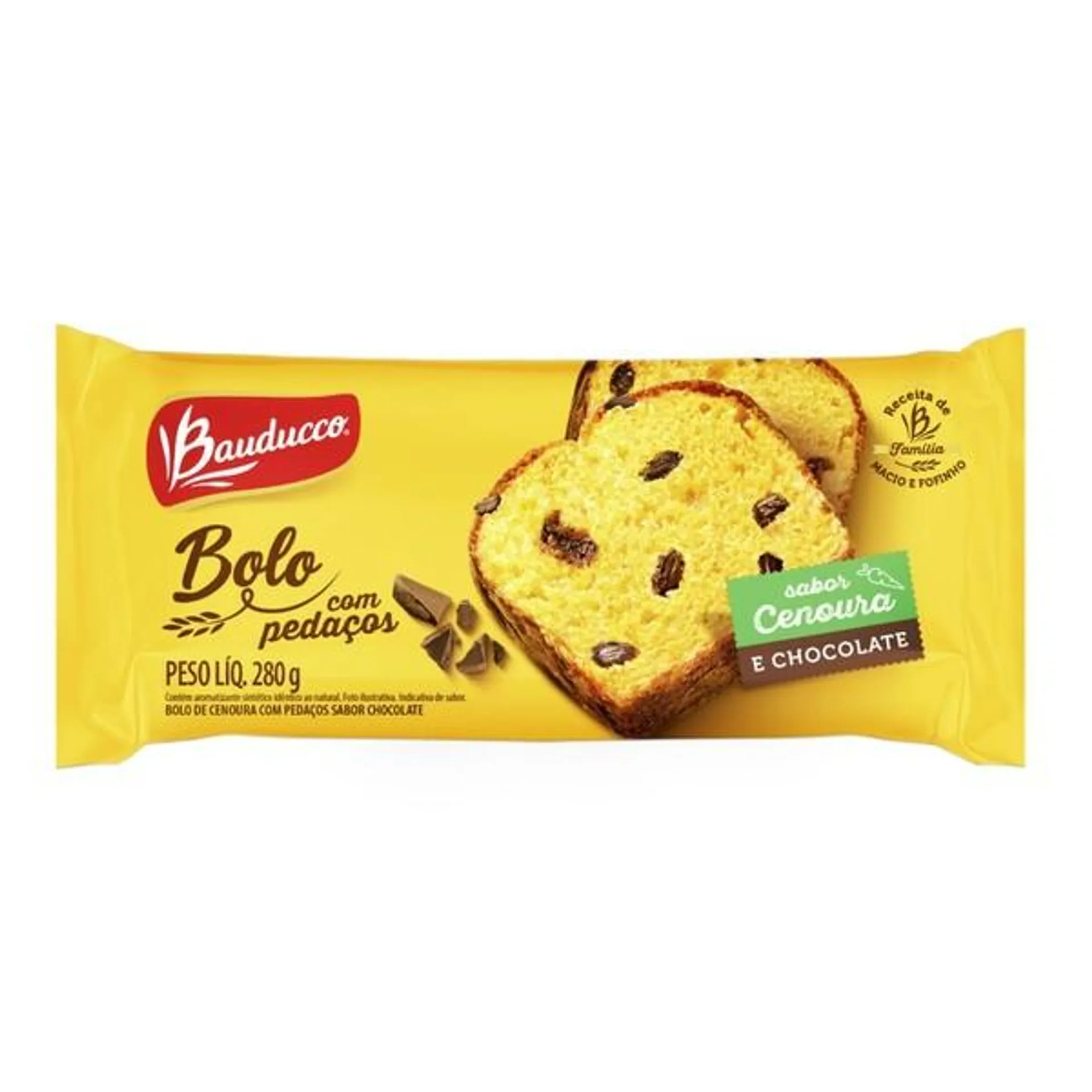 Bolinho Bauducco de Cenoura e Chocolate 280g