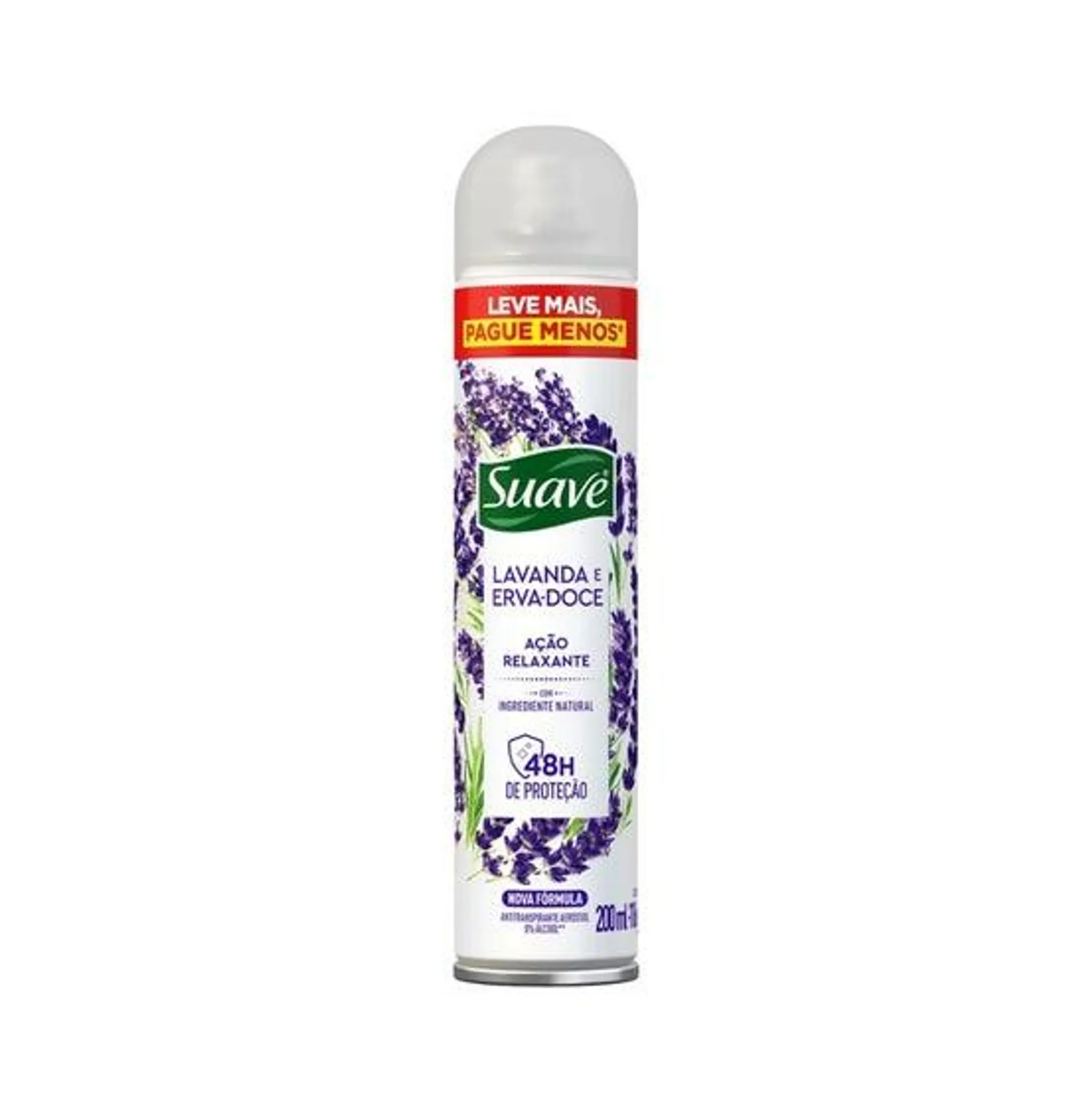 Desodorante Aerosol Suave Antitranspirante Lavanda E Erva-doce 200ml