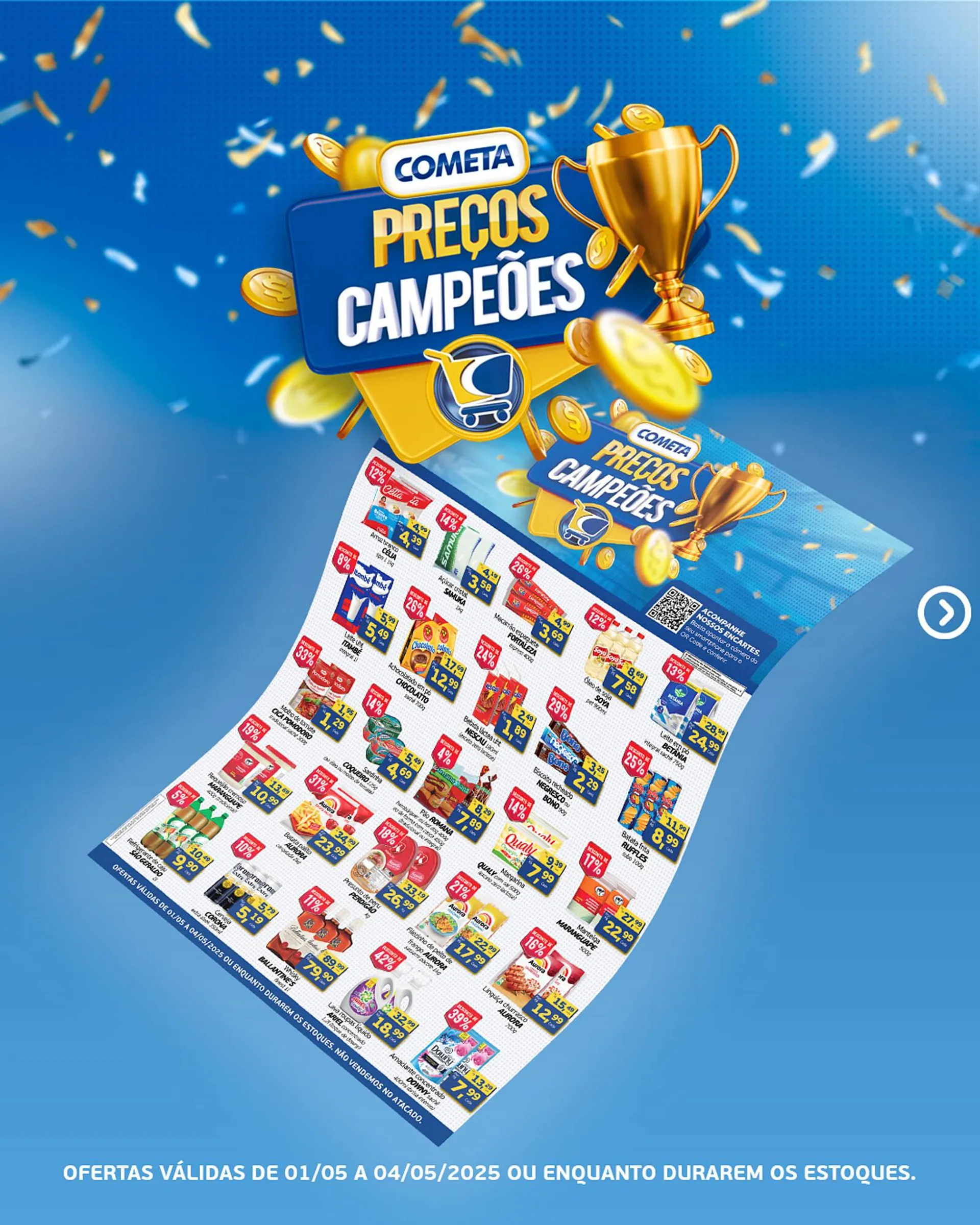 Encarte de Catálogo Cometa Supermercados 1 de maio até 4 de maio 2025 - Pagina 1