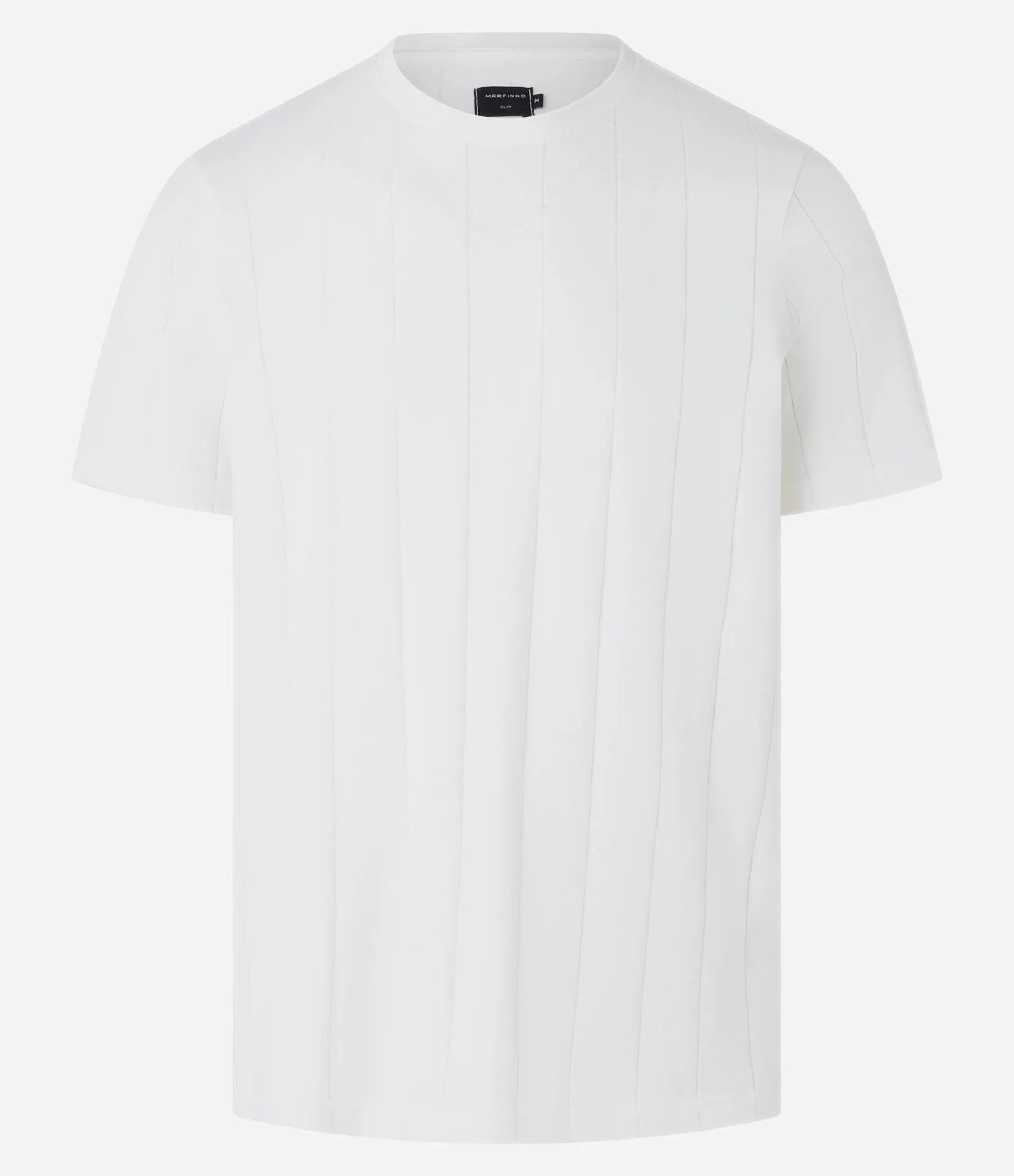 Camiseta Slim Básica com Textura Branco