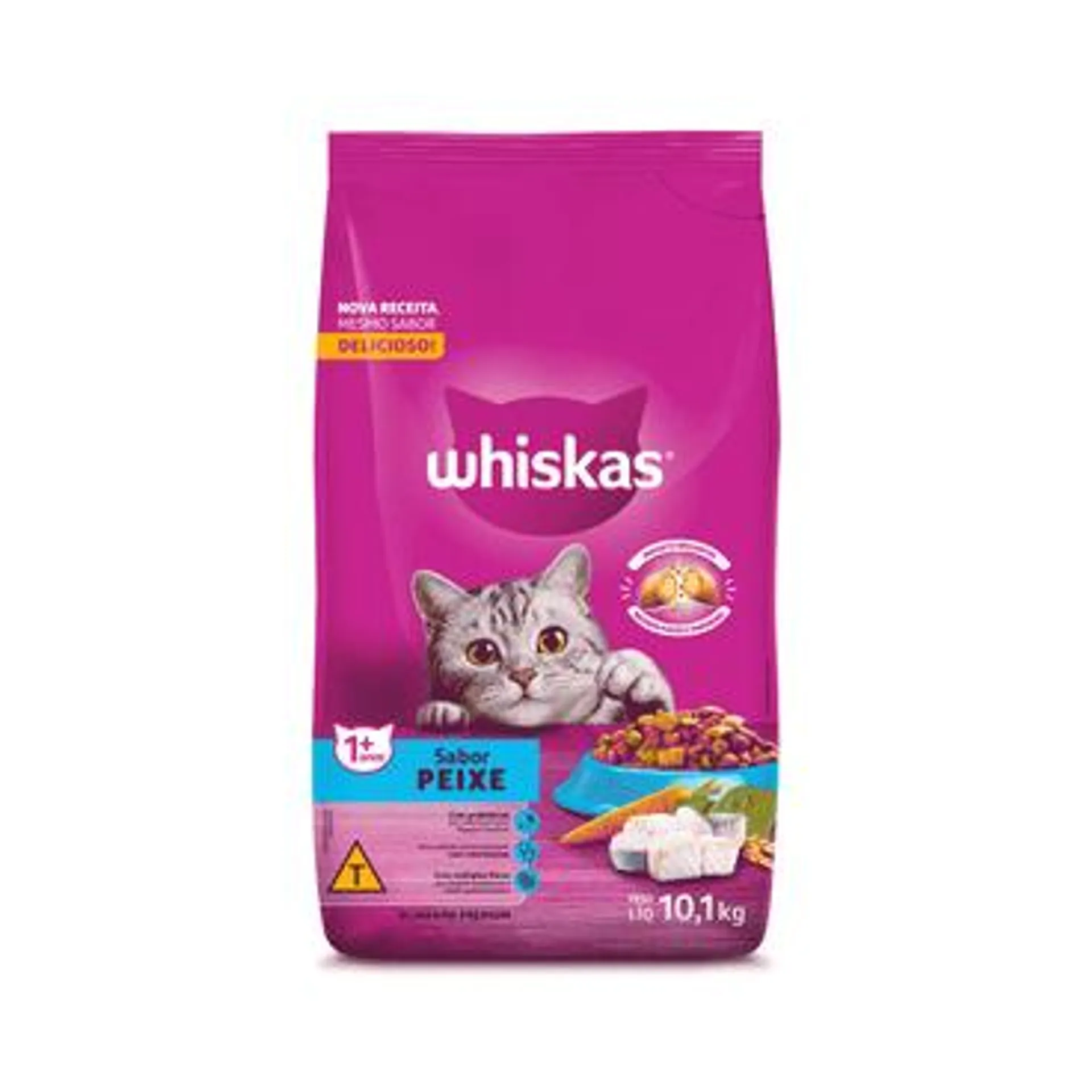 Ração Whiskas Gatos Adultos Peixe 10,1 kg