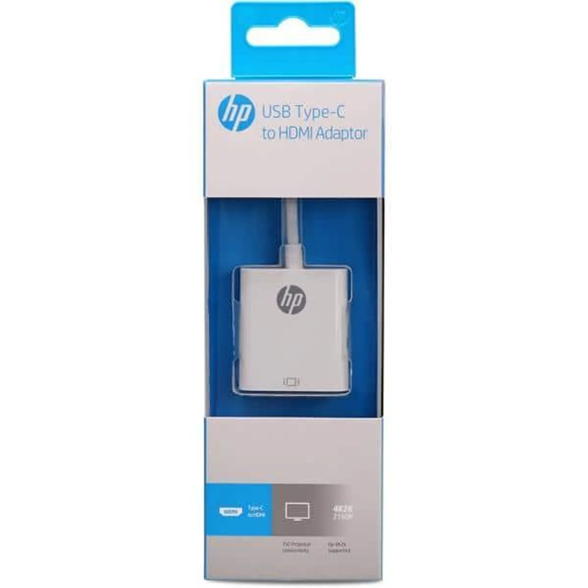 Adaptador USB Tipo-C para HDMI, 10 centímetros, 55705, HP038GBWHT, HP - BT 1 UN