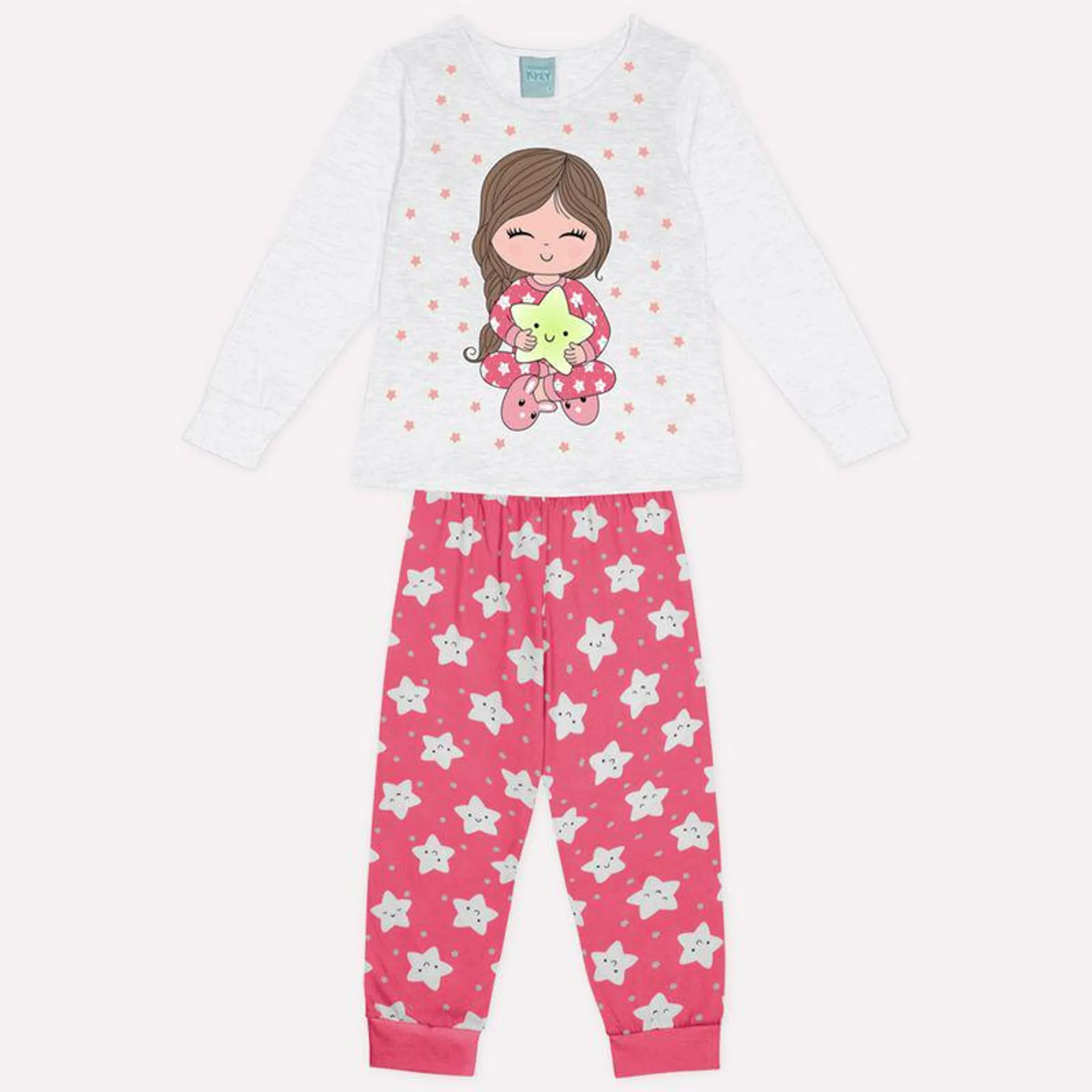 Pijama Brilha no Escuro Infantil Menina Kyly