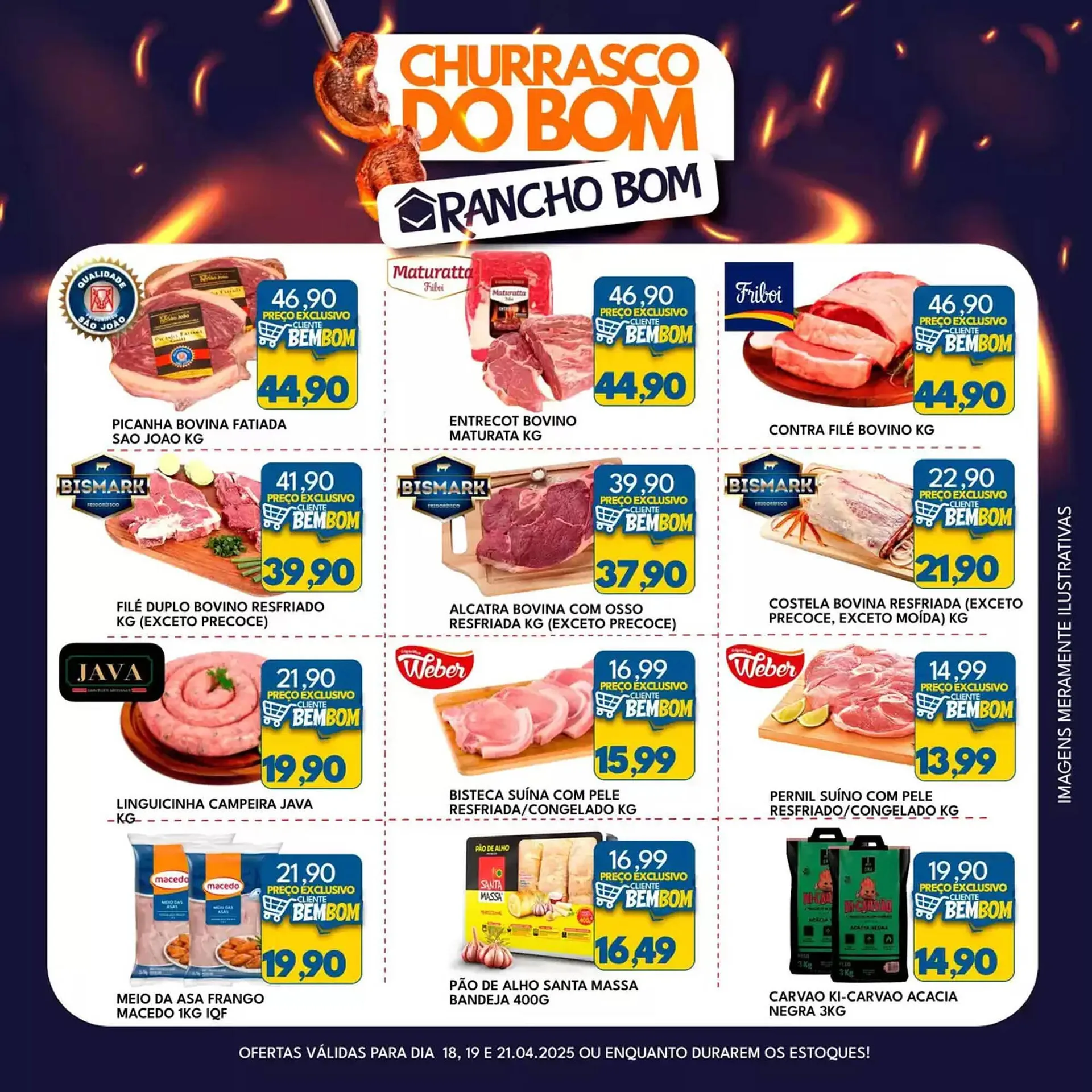 Encarte de Catálogo Rancho Bom Supermercados 11 de abril até 21 de abril 2025 - Pagina 1
