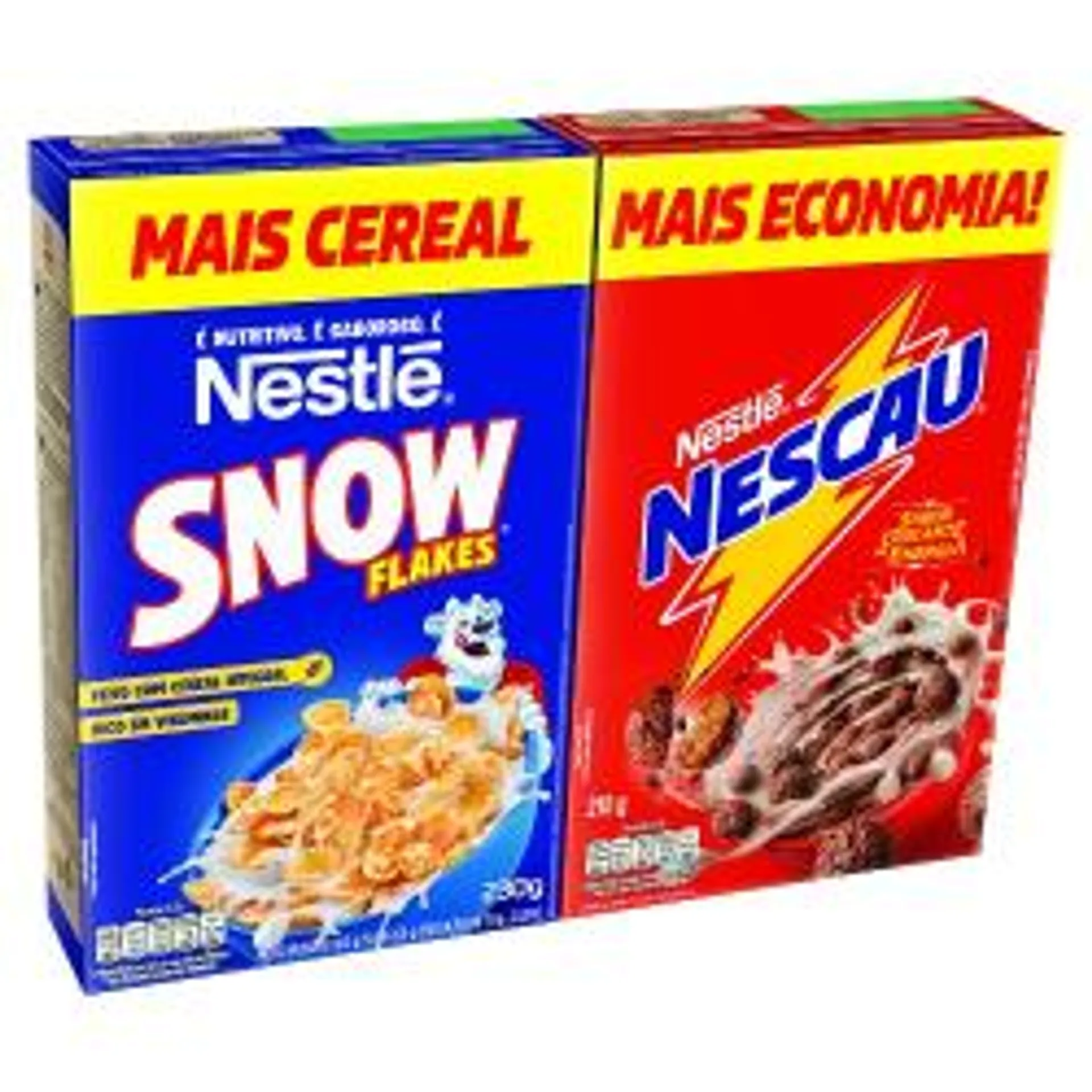 Kit Cereal Matinal Chocolate Nescau 210g + Snow Flakes De Milho Com Açúcar 230g Mais Cereal Mais Economia