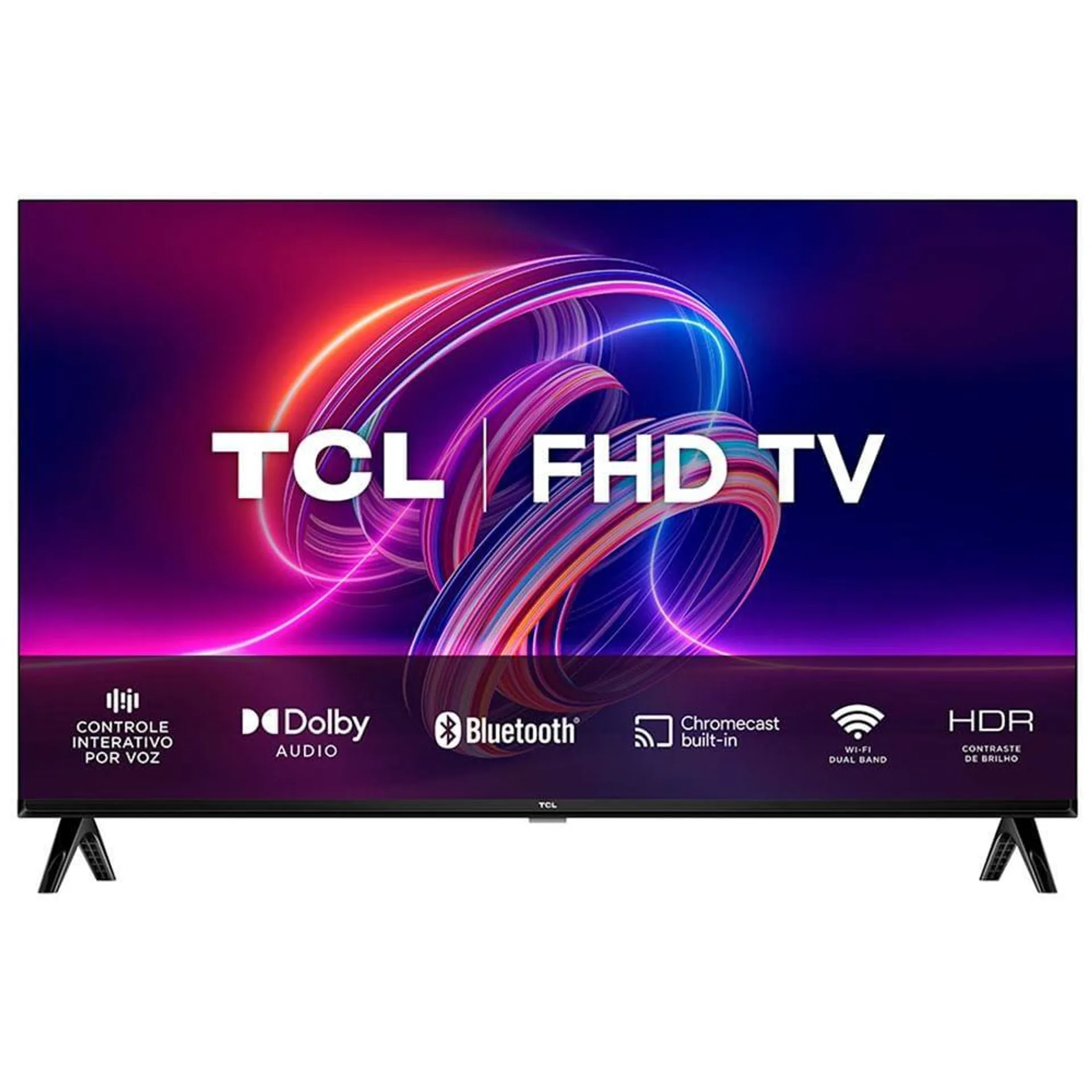 Smart TV LED 32" Full HD TCL S5400AF com Android TV, Wi-Fi, Bluetooth, Controle Remoto com Comando de Voz, Google Assistente e Chromecast integrado