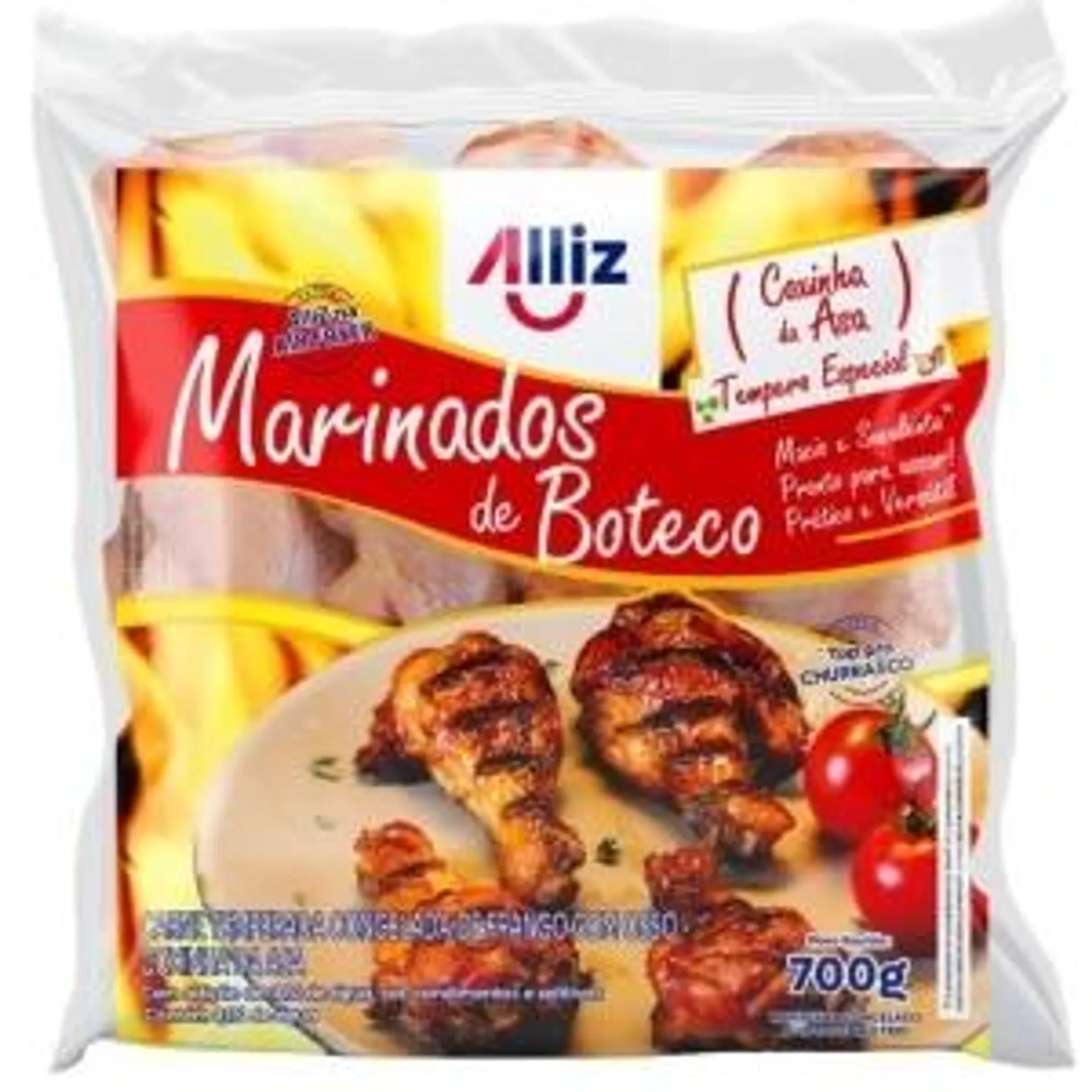 Coxinha Asa de Frango Marinados de Boteco Temperado Alliz 700g