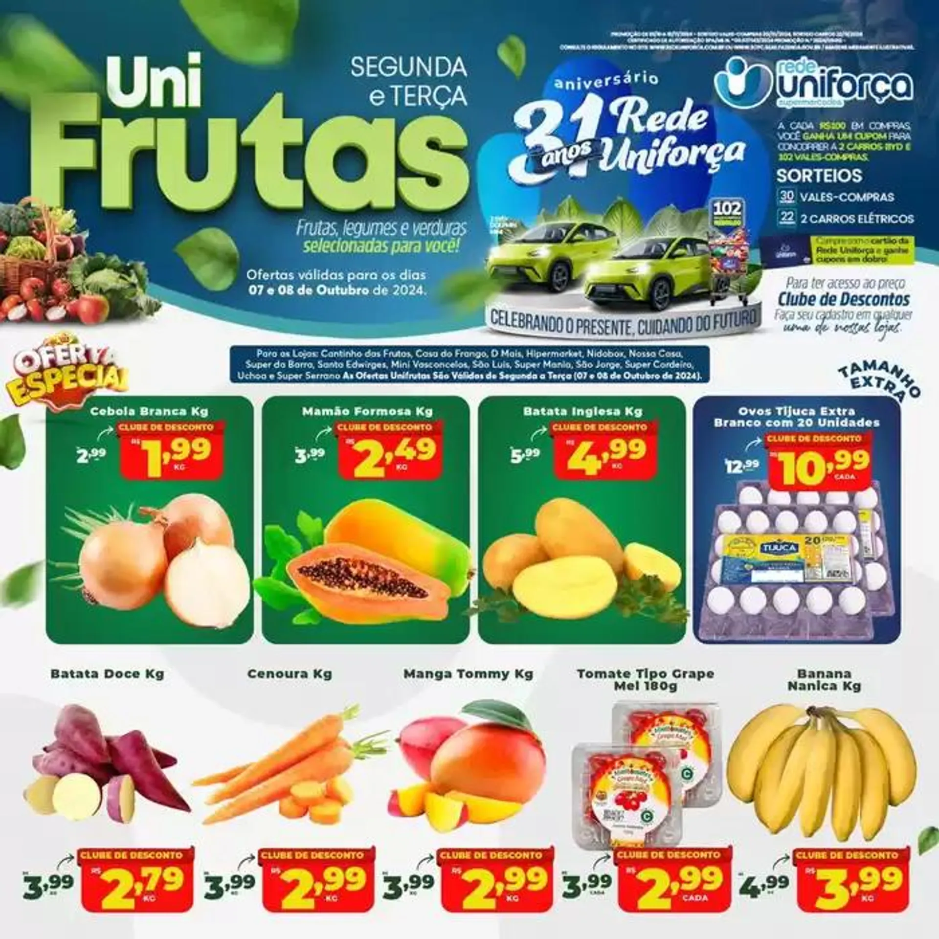 Encarte de Uni Frutas  7 de outubro até 8 de outubro 2024 - Pagina 1