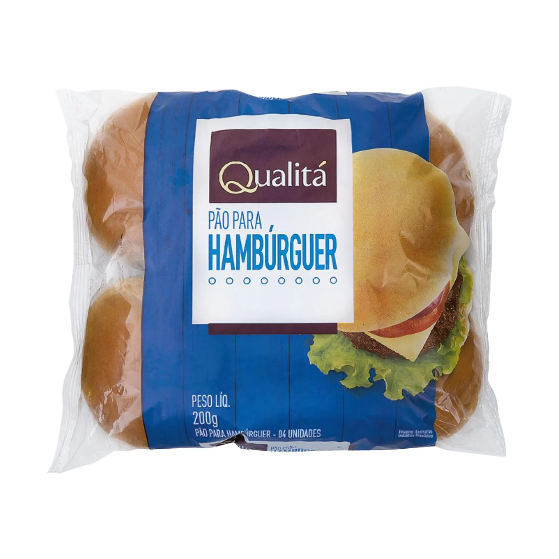 Pão para Hambúrguer QUALITÁ C/4 200g