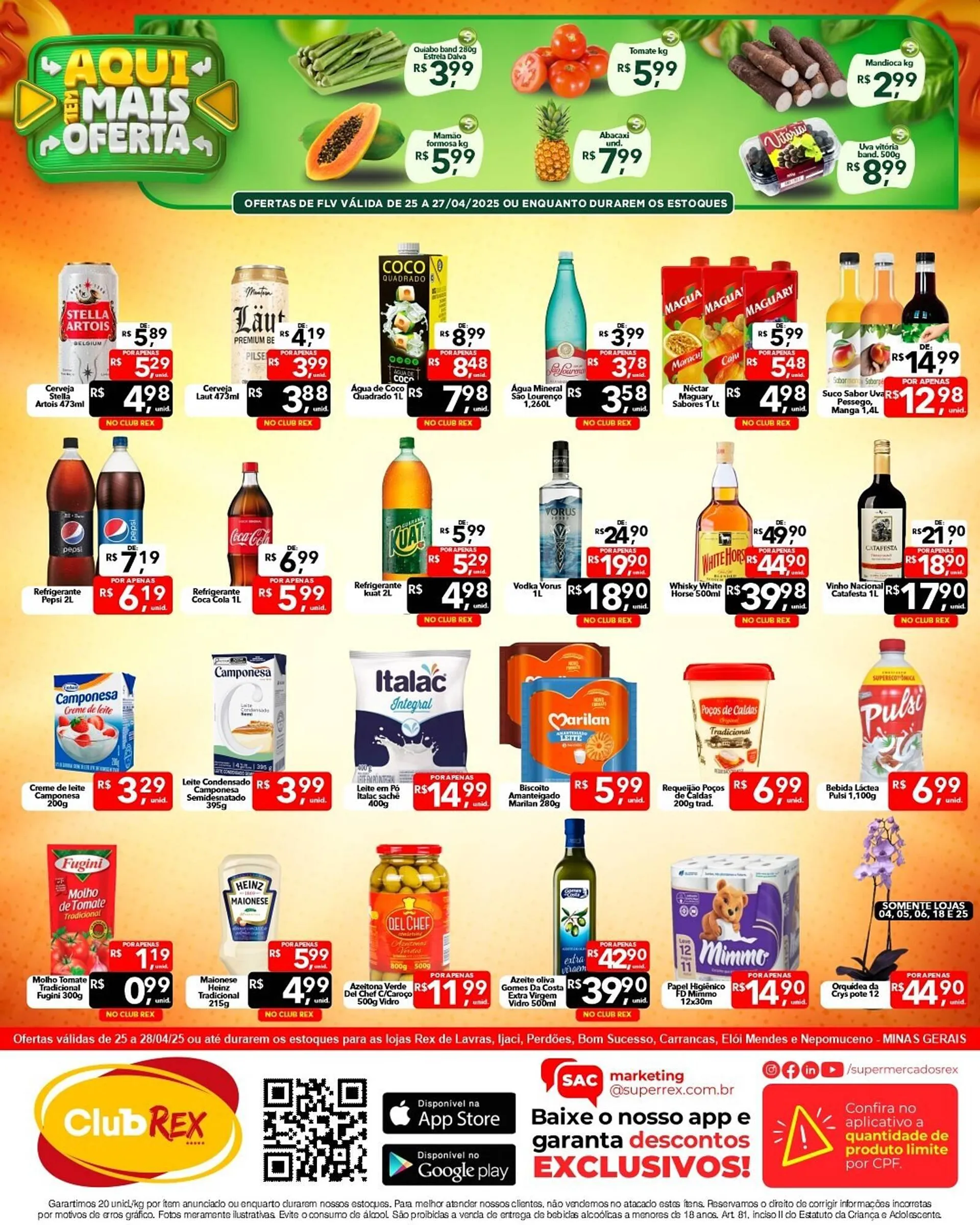 Encarte de Catálogo Supermercados Rex 25 de abril até 28 de abril 2025 - Pagina 2